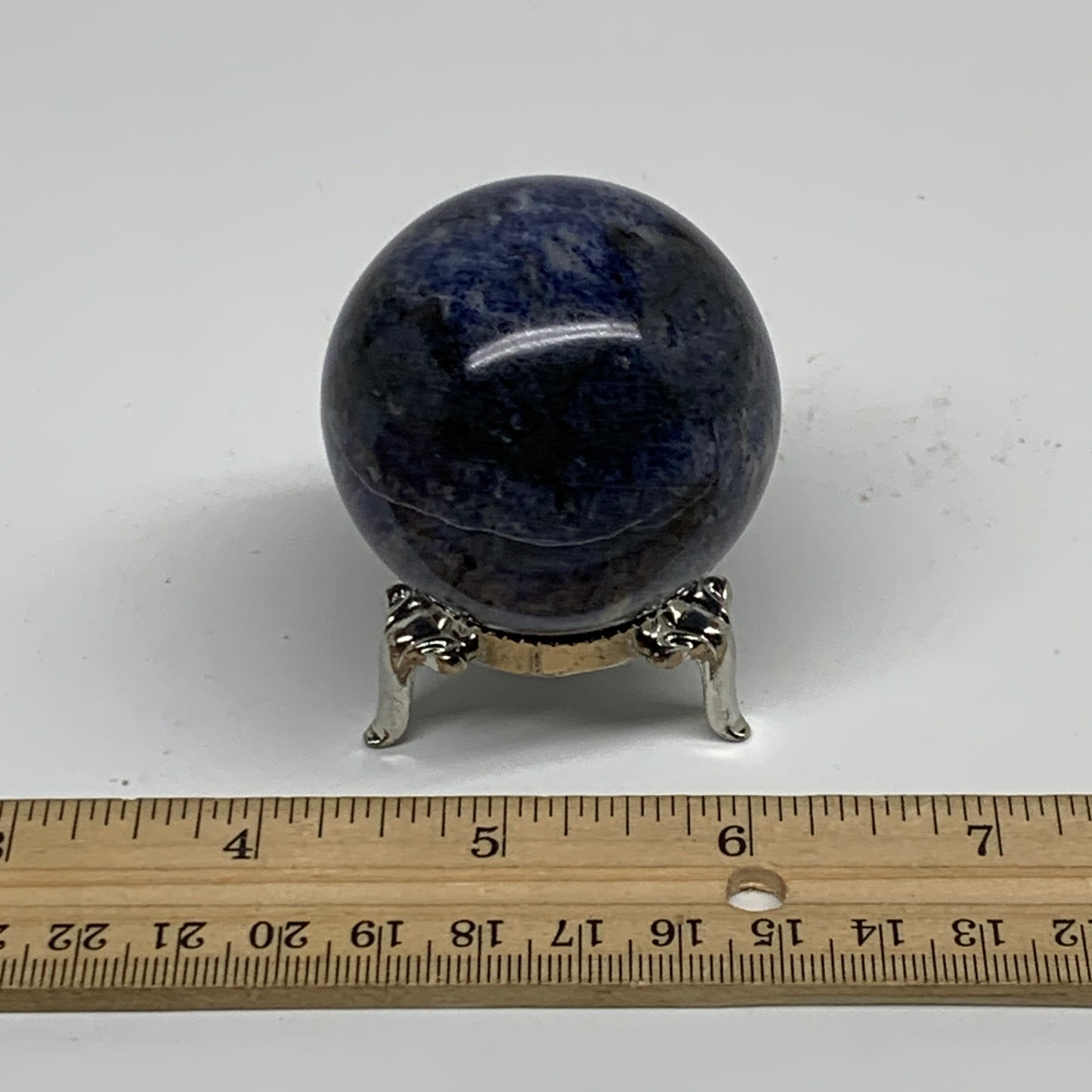 150g, 1.9"(47mm), Natural Sodalite Sphere Crystal Gemstone Ball @Brazil,B34232