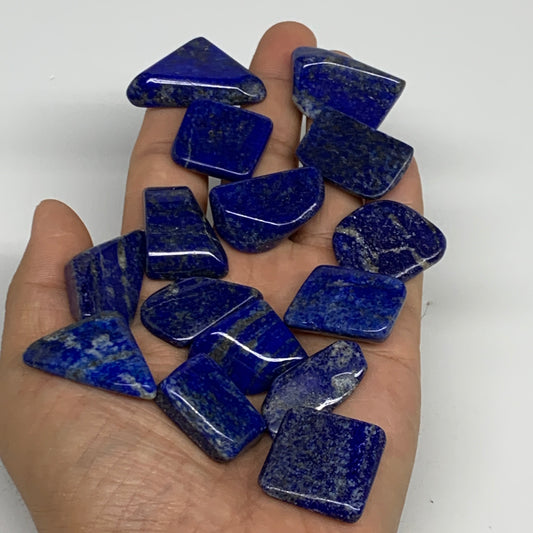 117.5g,0.9"-1.4", 15pcs, Natural Lapis Lazuli Tumbled Stone @Afghanistan, B30258