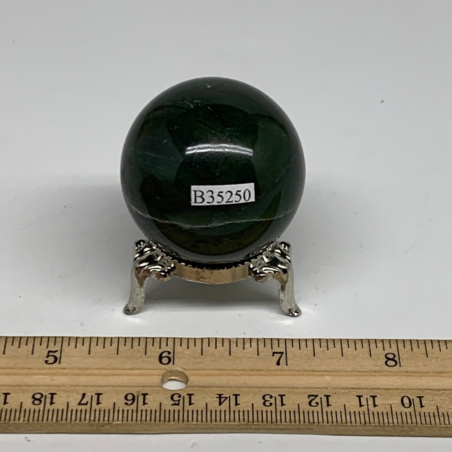 106.1g, 1.7"(42mm) Green Zade Stone Sphere Gemstone,Healing Crystal, B35250