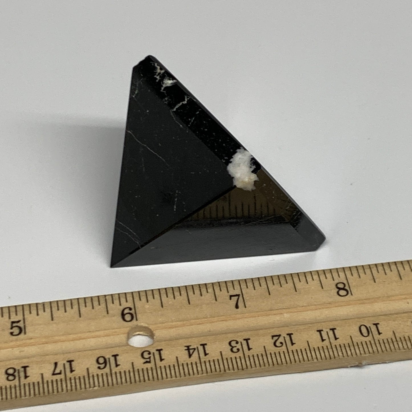115.8g, 1.7"x1.7"x1.8", Black Tourmaline Pyramid Gemstone,Healing Crystal, B3183