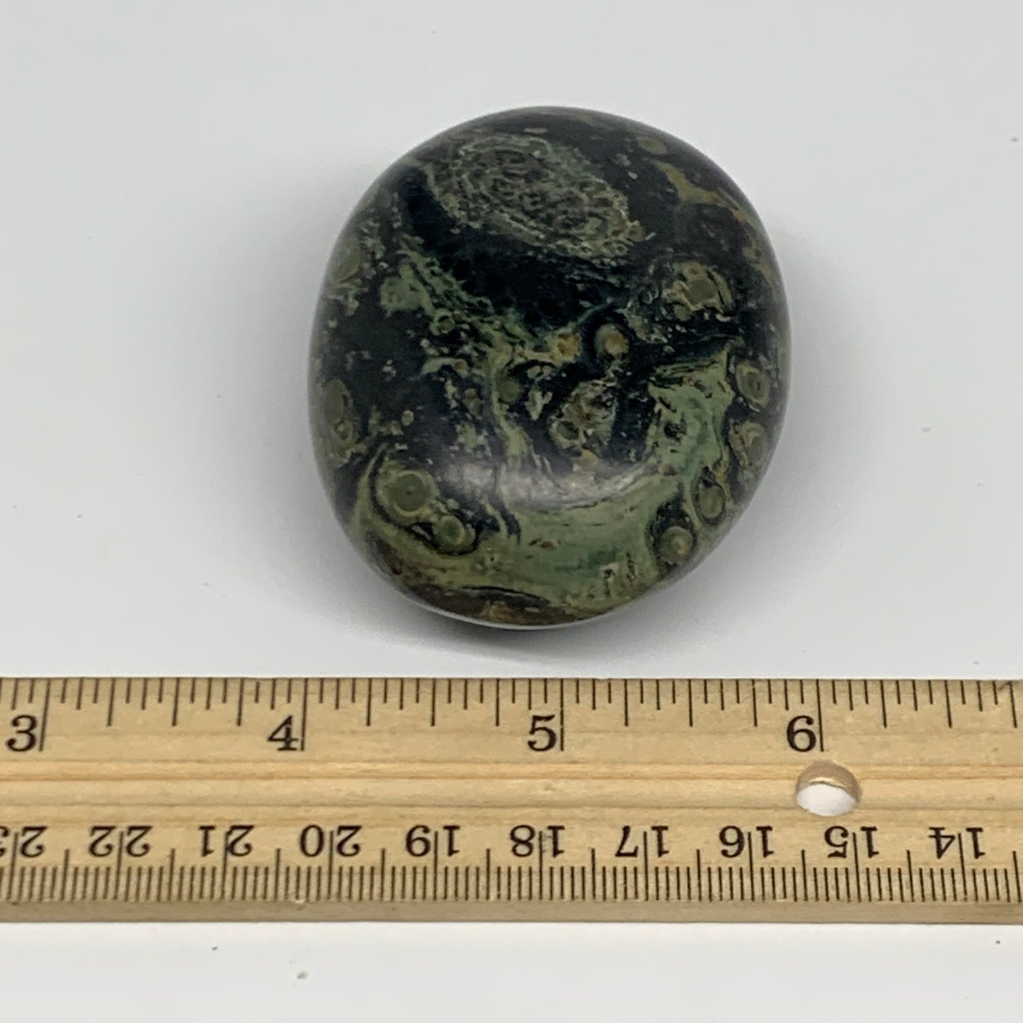 148.9g, 2.5"x2"x1.3", Crocodile Kambaba Jasper Palm-Stone @Madagascar, B28037