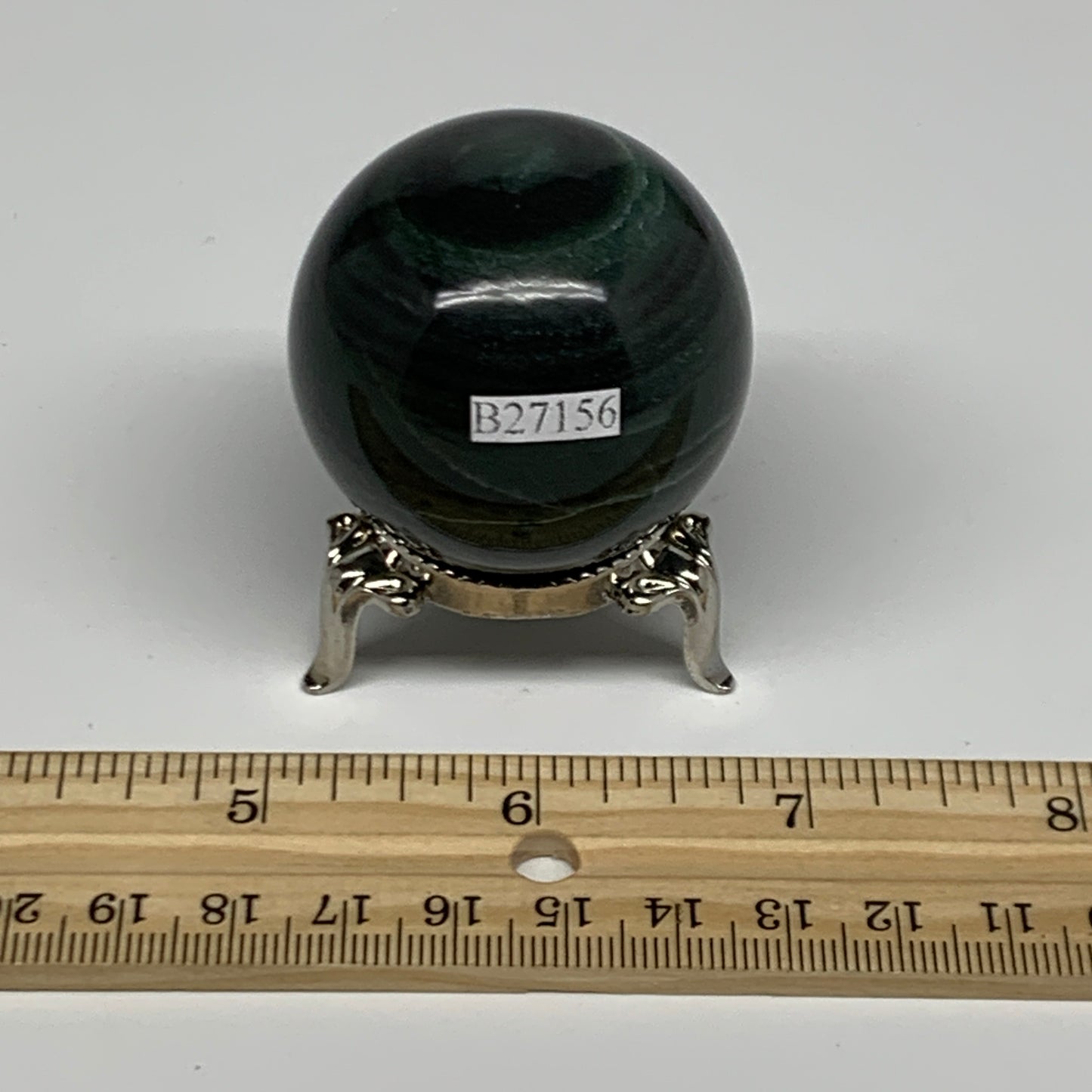 115.5g, 1.7"(43mm) Green Zade Stone Sphere Gemstone,Healing Crystal, B27156