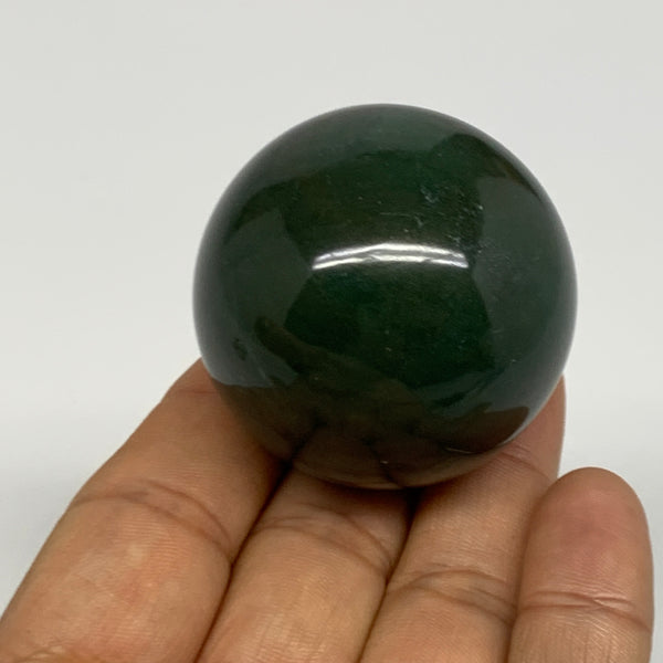 112.7g, 1.7"(43mm) Green Zade Stone Sphere Gemstone,Healing Crystal, B27162