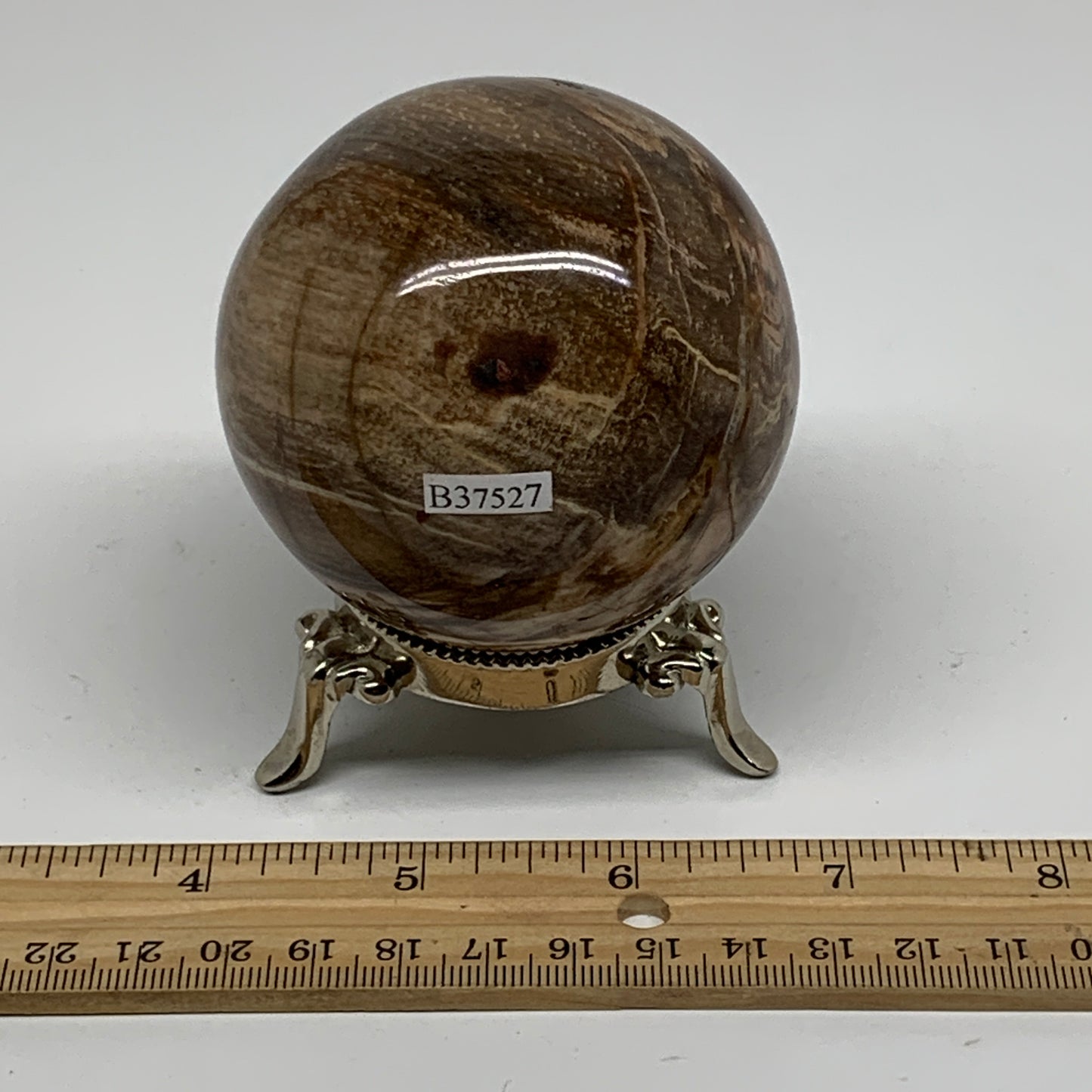 1.02 lbs, 2.7"(69mm), Black Moonstone Sphere Ball Gemstone Polished, B37527