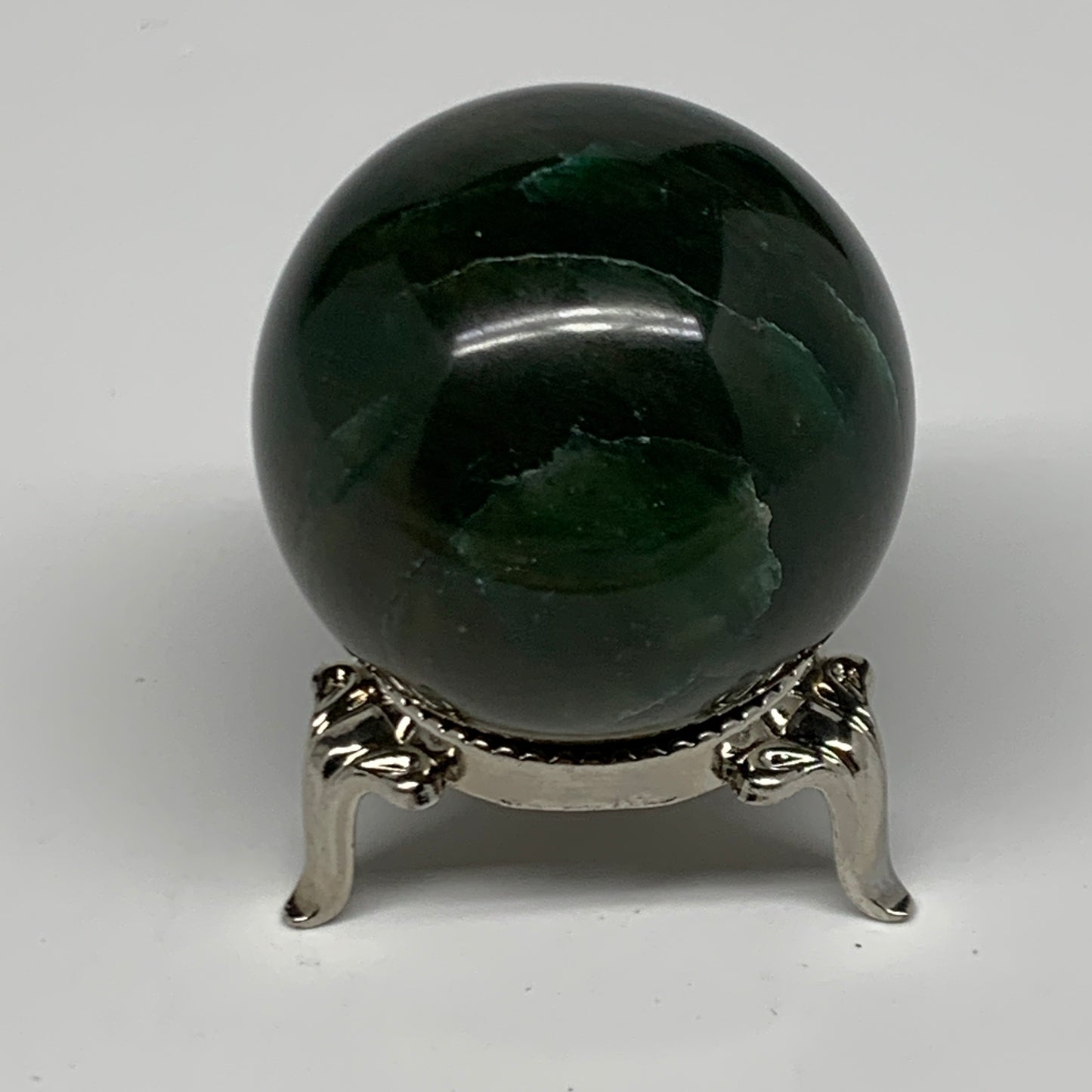 106.2g, 1.6"(42mm) Green Zade Stone Sphere Gemstone,Healing Crystal, B27163