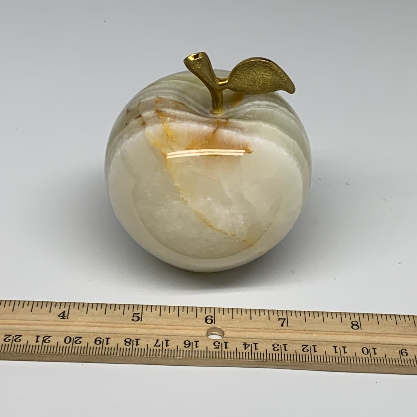 1.24 lbs, 2.6"x2.9" Natural Green Onyx Apple Gemstone @Afghanistan, B32514
