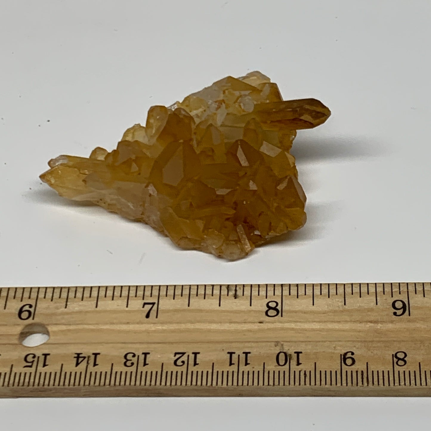 38.4g, 2.3"x1.9"x0.7", Orange Quartz Cluster Crystal Terminated @Brazil, B28895