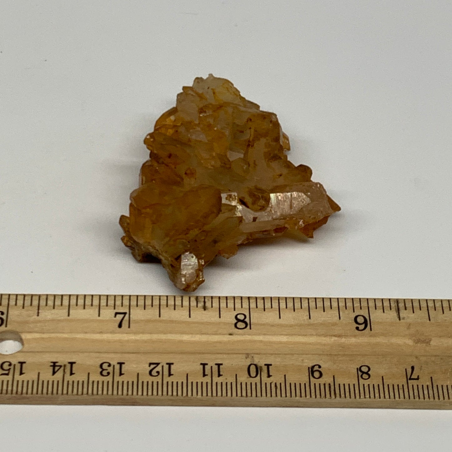 41.4g, 2.3"x1.8"x0.8", Orange Quartz Cluster Crystal Terminated @Brazil, B28905