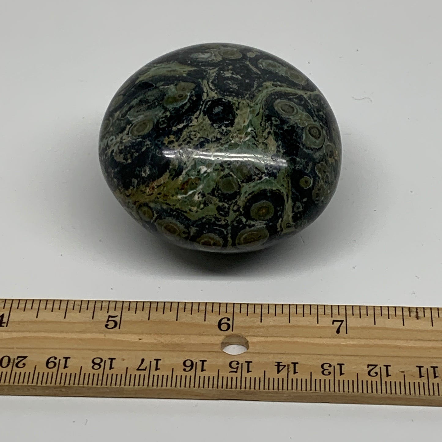177g, 2.3"x2.3"x1.5", Crocodile Kambaba Jasper Palm-Stone @Madagascar, B37596