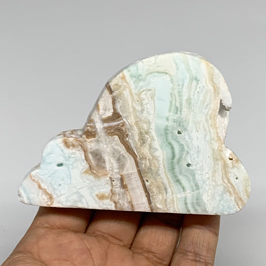 164.7g, 3.5"x2.4"x0.6", Natural Caribbean Calcite Cloud Crystal @Afghanistan, B3