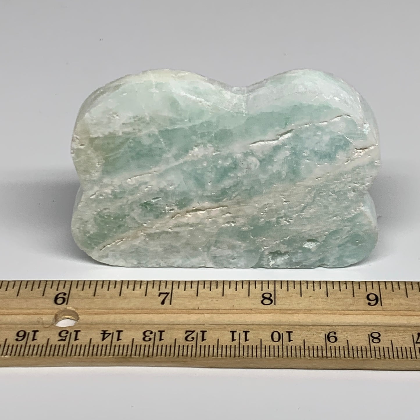 117.9g, 3"x2.1"x0.4", Natural Caribbean Calcite Cloud Crystal @Afghanistan, B319