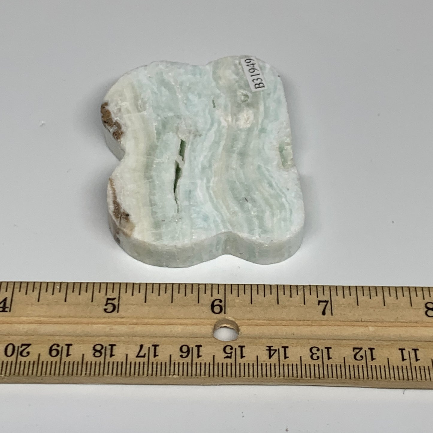 77.2g, 2.6"x2"x0.3", Natural Caribbean Calcite Cloud Crystal @Afghanistan, B3194