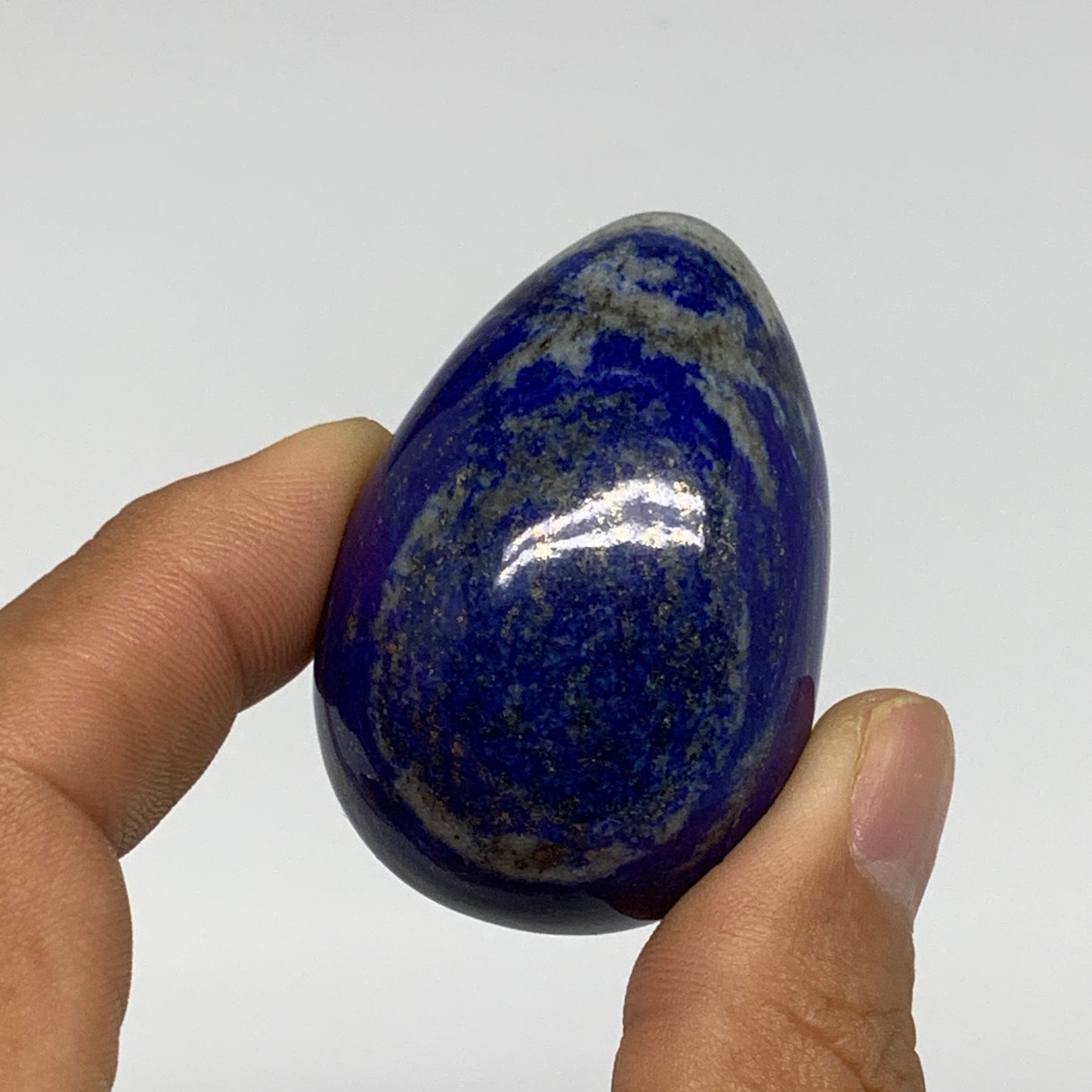 153.9g, 1.7"-1.8", 2pcs, Natural Lapis Lazuli Egg Polished @Afghanistan, B30417