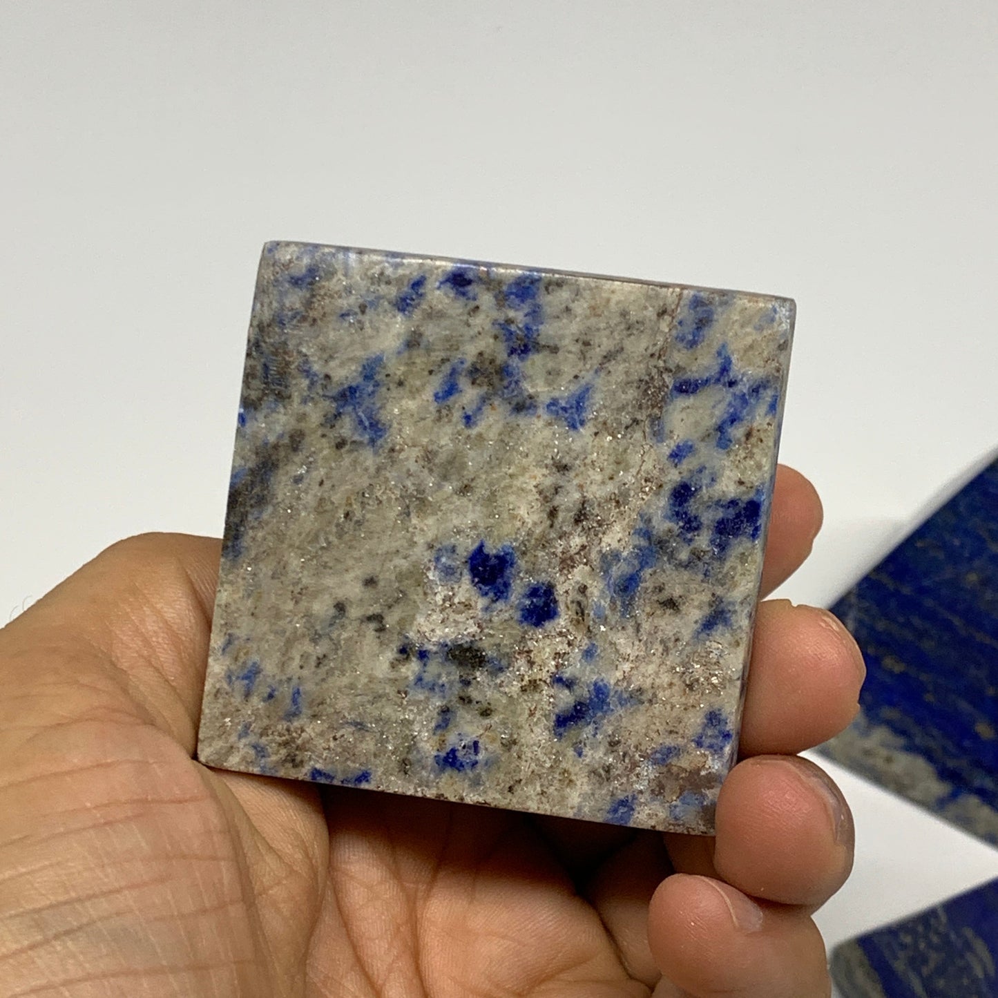 2.4 lbs (1095g),2"-2.5", 4pcs,Natural Lapis Lazuli Pyramids @Afghanistan,B29696