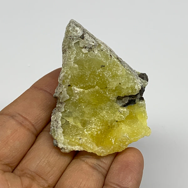55g, 2.4"x1.6"x1.3", Rough Brucite Crystal Mineral Specimens @Pakistan, B27379