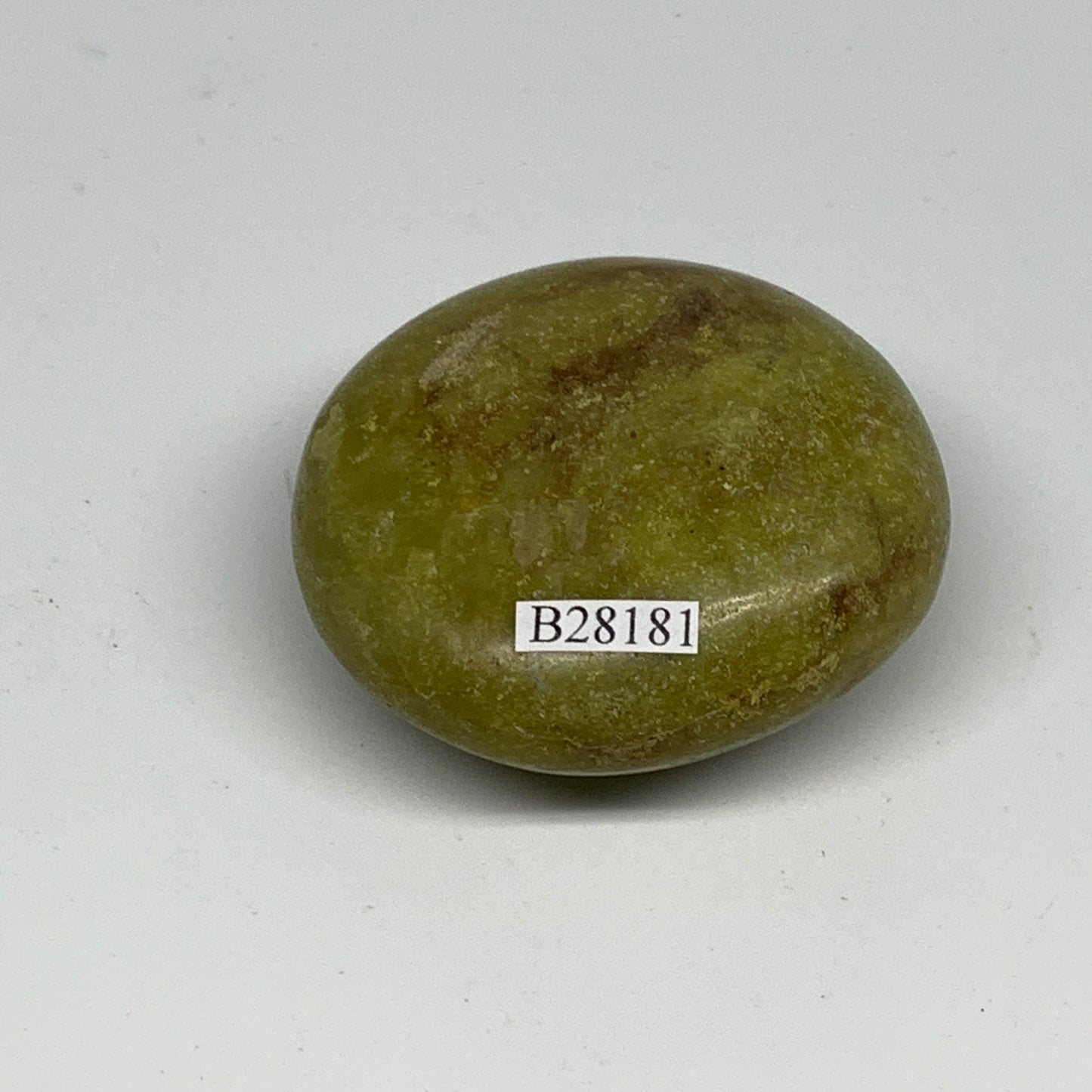 79.8g, 2.1"x2"x1.1", Green Opal Crystal PalmStone Polished Reiki, B28181