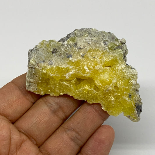 43.8g, 2.6"x2.1"x0.5", Rough Brucite Crystal Mineral Specimens @Pakistan, B27388