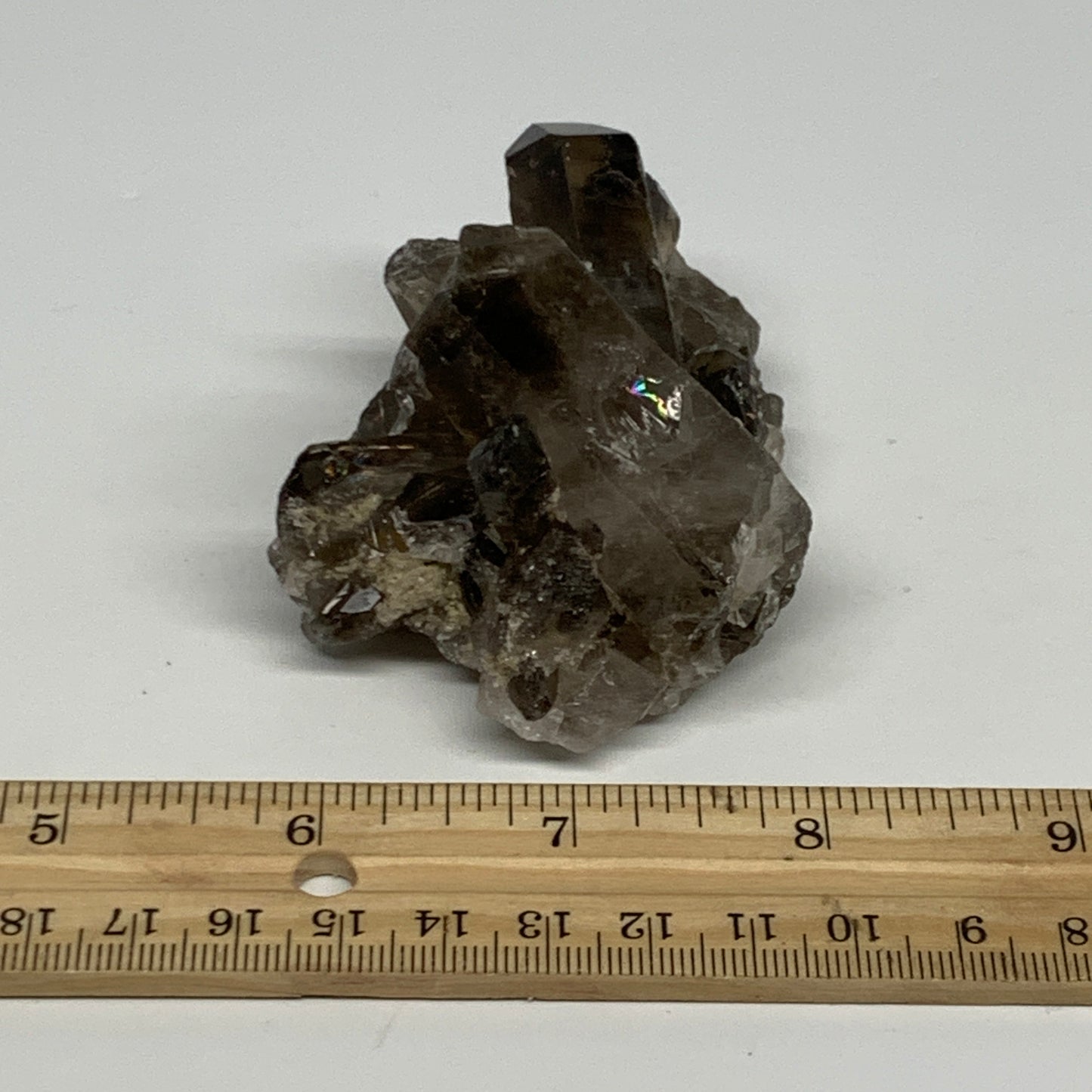 150.3g,3.1"x2.2"x1.6",Smoky Quartz Crystal Mineral,Specimen Terminated,B28824