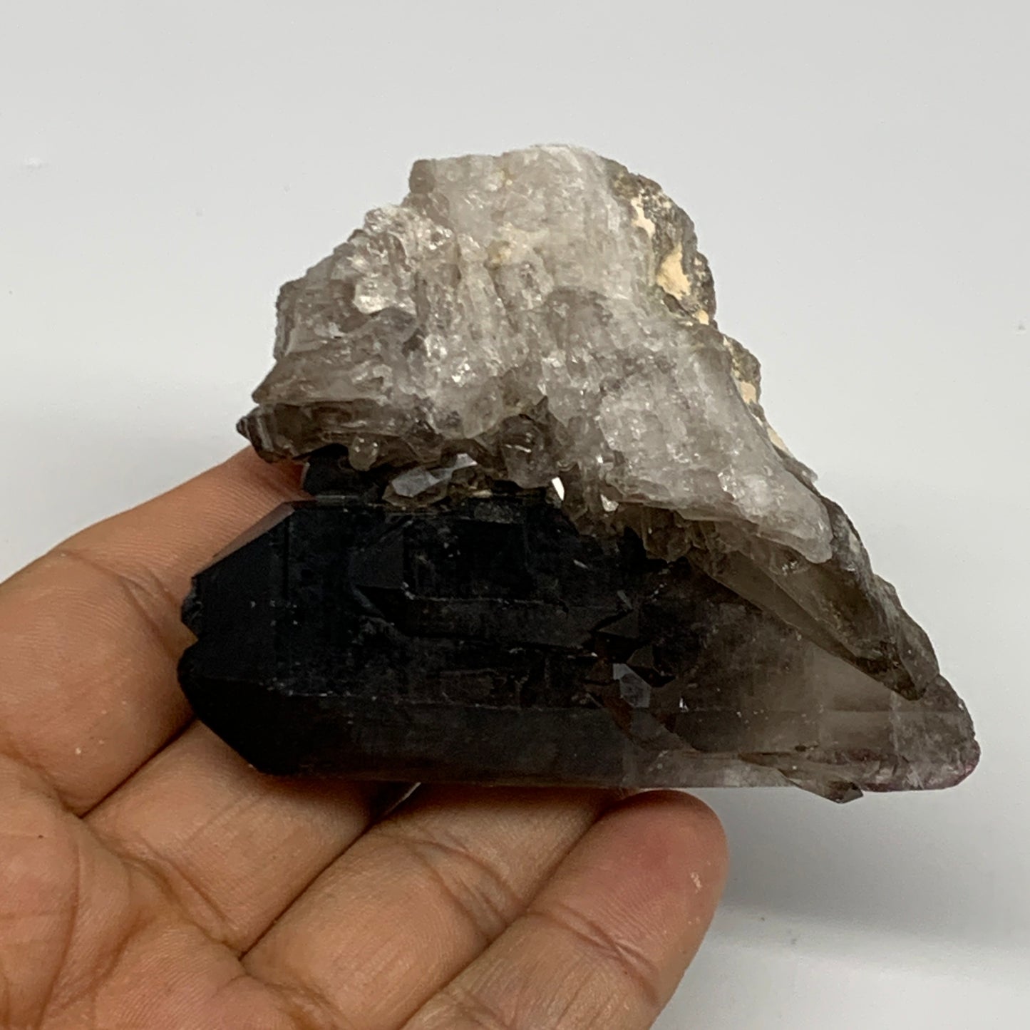 124.5g,2.7"x2.6"x1.4",Smoky Quartz Crystal Mineral,Specimen Terminated,B28827