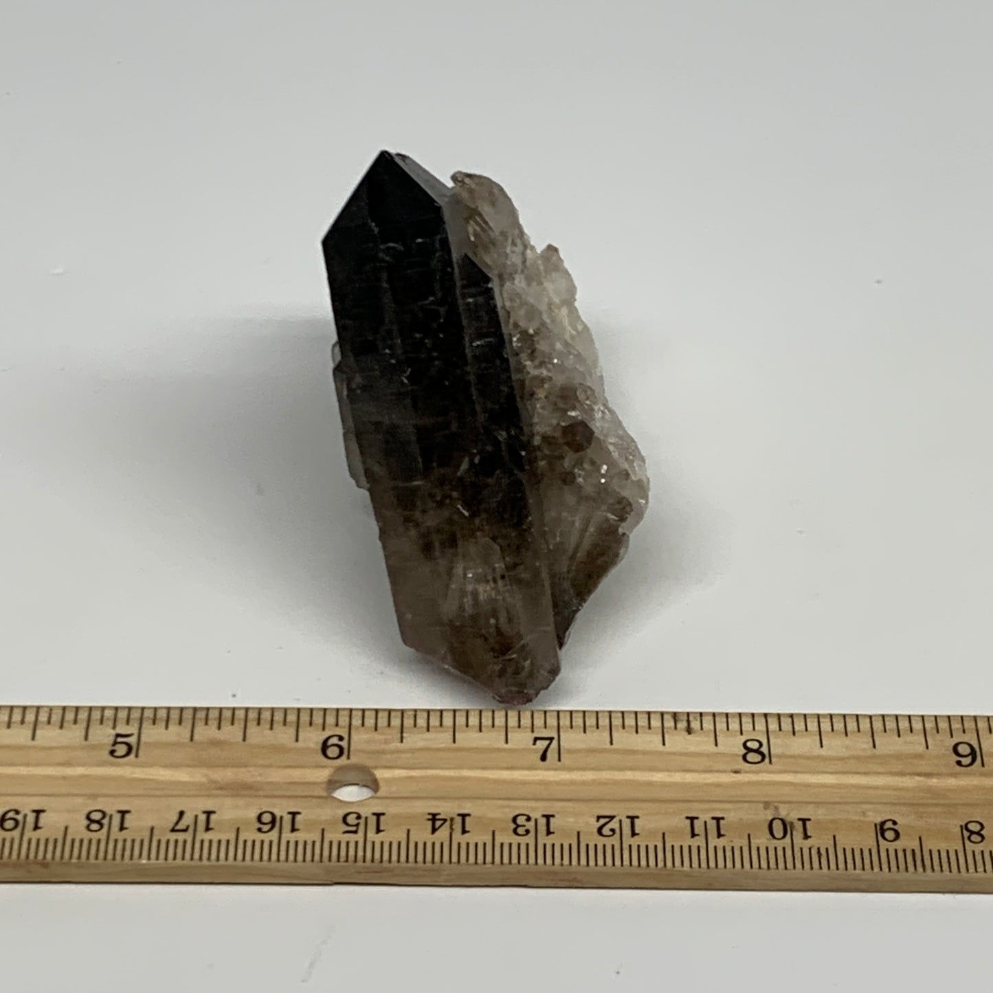 124.5g,2.7"x2.6"x1.4",Smoky Quartz Crystal Mineral,Specimen Terminated,B28827