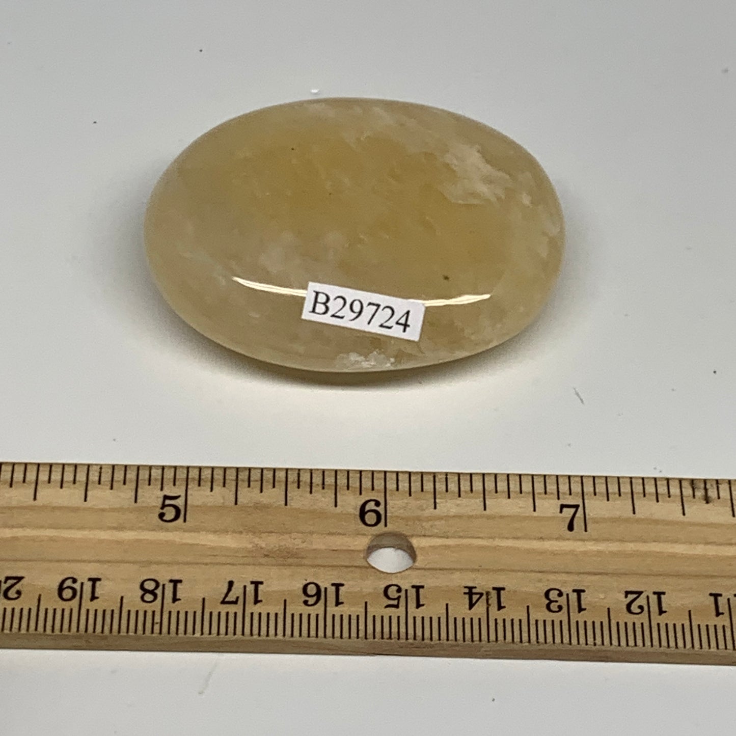 77.9g,2.3"x1.7"x0.8", Yellow Aventurine Palm-Stone Crystal Stone @India,B29724