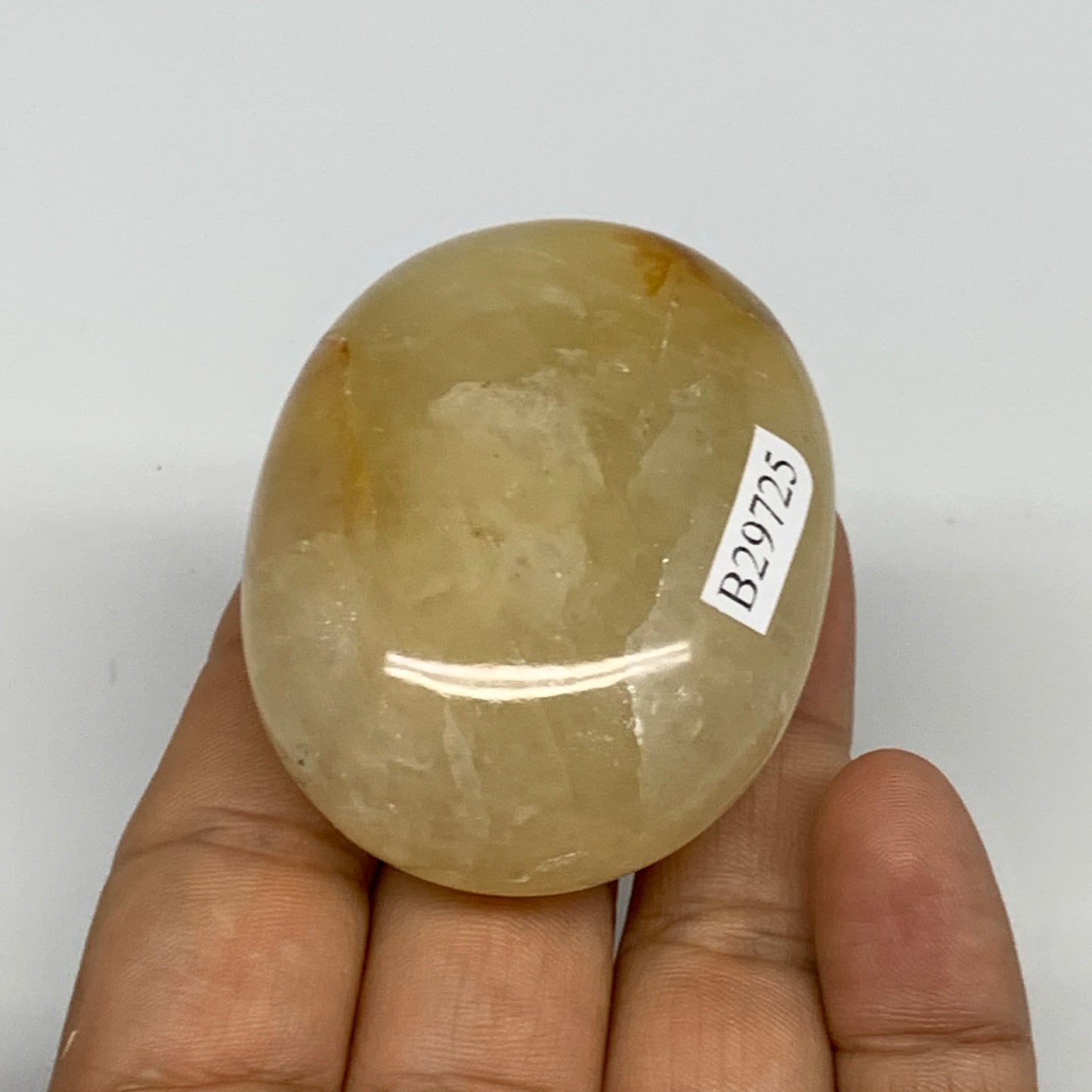 94g,2.2"x1.7"x1", Yellow Aventurine Palm-Stone Crystal Stone @India,B29725