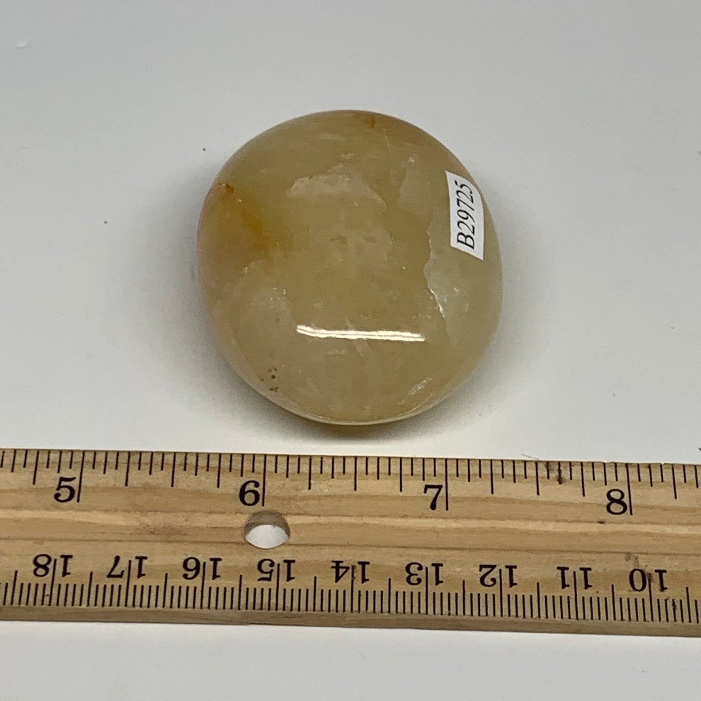 94g,2.2"x1.7"x1", Yellow Aventurine Palm-Stone Crystal Stone @India,B29725
