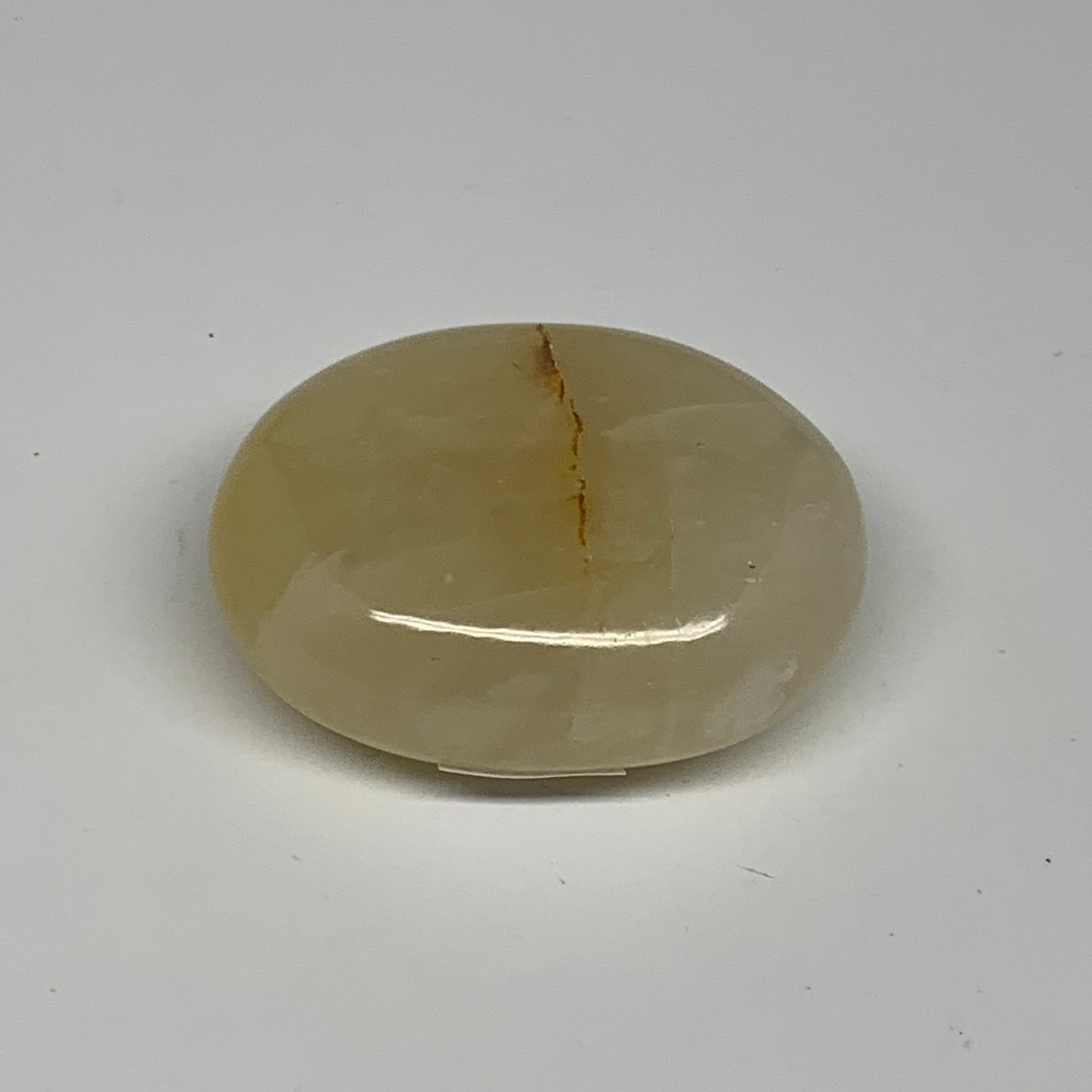 86.7g,2.2"x1.7"x0.9", Yellow Aventurine Palm-Stone Crystal Stone @India,B29727