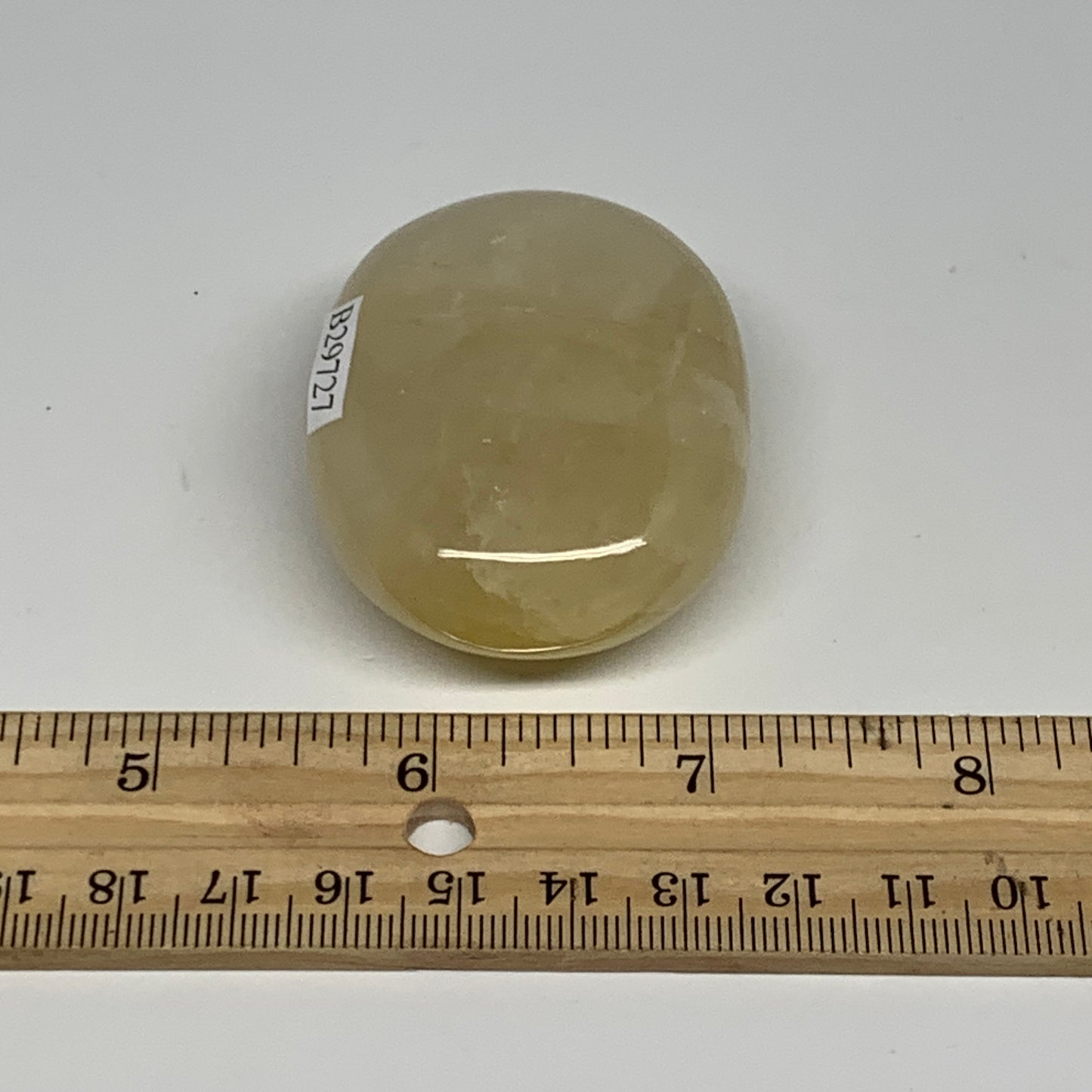 86.7g,2.2"x1.7"x0.9", Yellow Aventurine Palm-Stone Crystal Stone @India,B29727