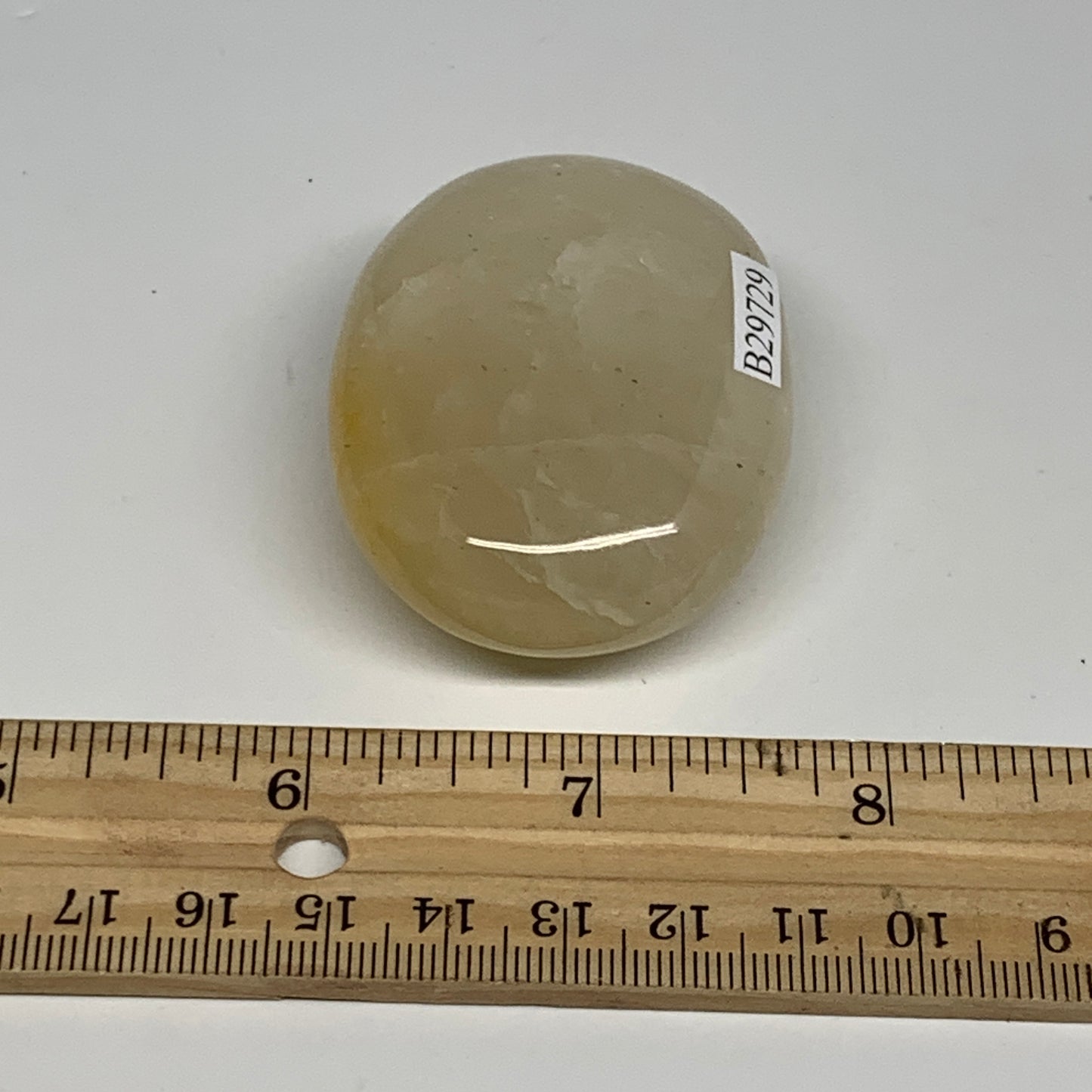 83.5g,2.2"x1.7"x0.9", Yellow Aventurine Palm-Stone Crystal Stone @India,B29729