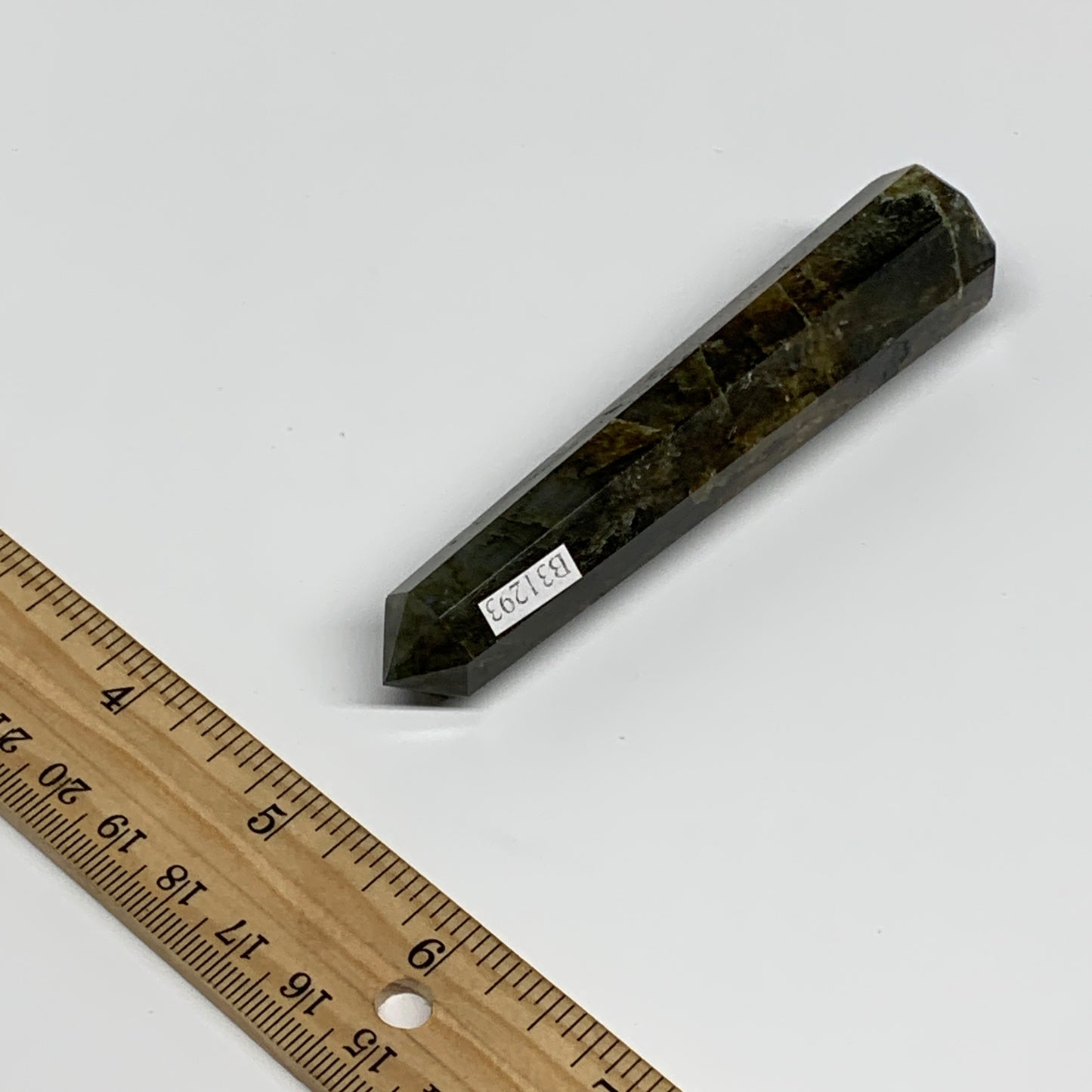 66.5g, 3.9"x0.8", Labradorite Tower Point Crystal @Madagascar, B31293