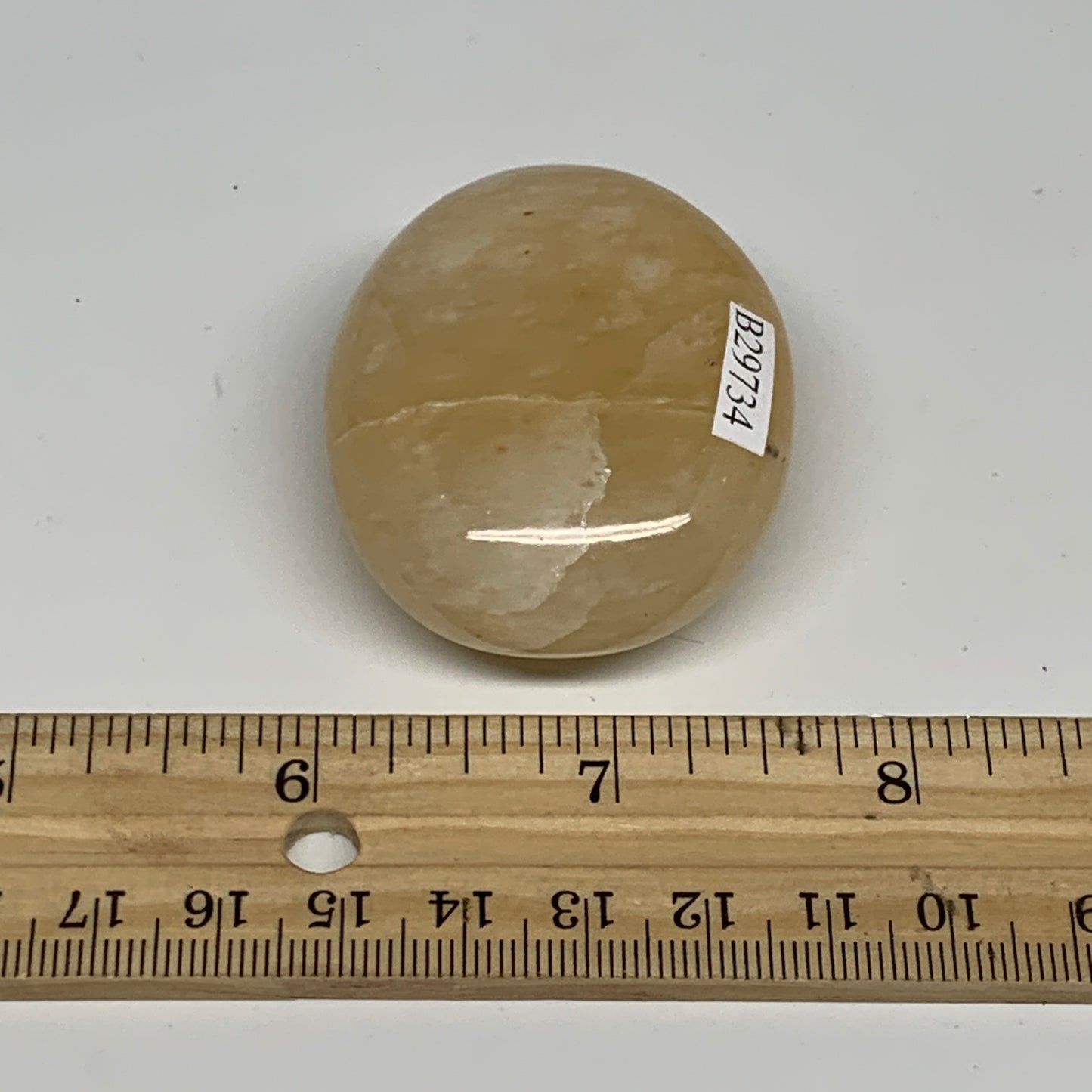 74.3g,2.1"x1.7"x0.9", Yellow Aventurine Palm-Stone Crystal Stone @India,B29734