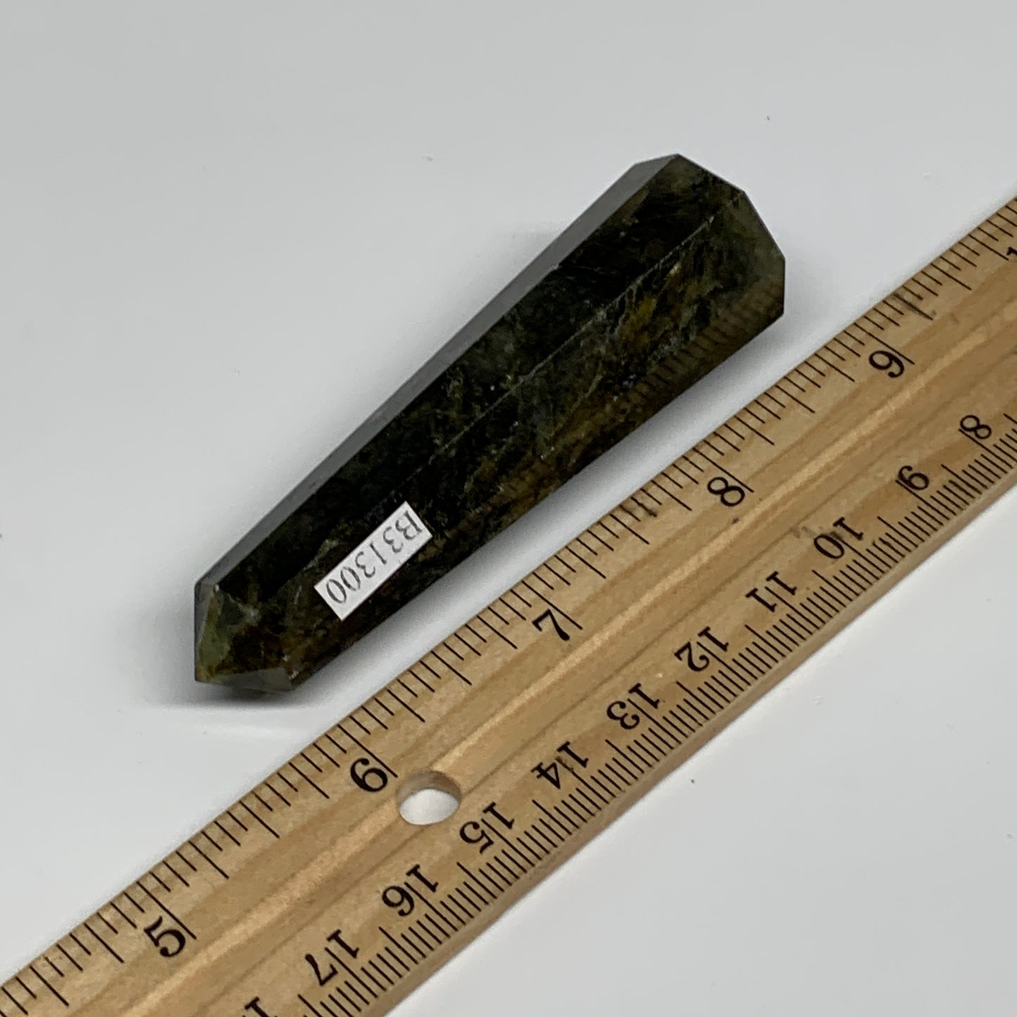 53.7g, 3"x0.8", Small Labradorite Tower Point Crystal @Madagascar, B31300