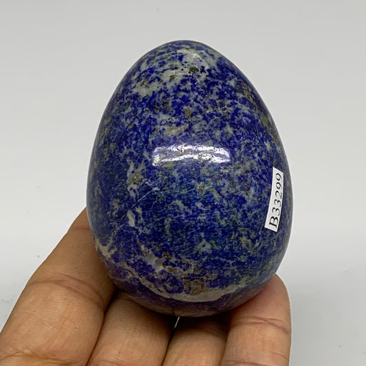 0.54 lbs, 2.6"x1.9", Natural Lapis Lazuli Egg Polished @Afghanistan, B33299