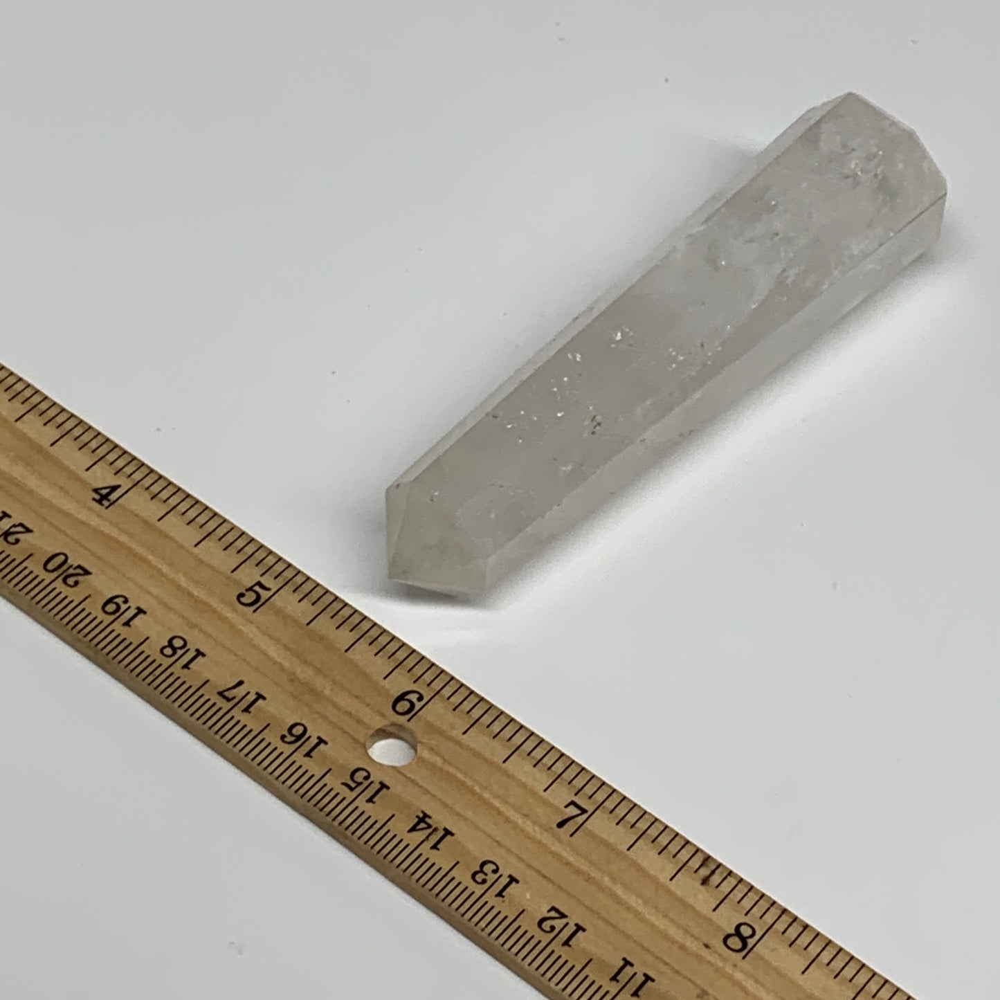 87.9g, 3.9"x0.9", Natural Quartz Crystal Tower Point Obelisk @India, B31323