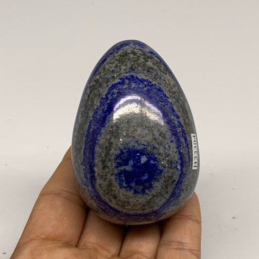 0.61 lbs, 2.8"x2", Natural Lapis Lazuli Egg Polished @Afghanistan, B33304
