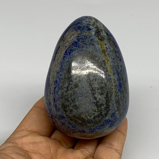 400g, 3.1"x2.1", Natural Lapis Lazuli Egg Polished @Afghanistan, B33315