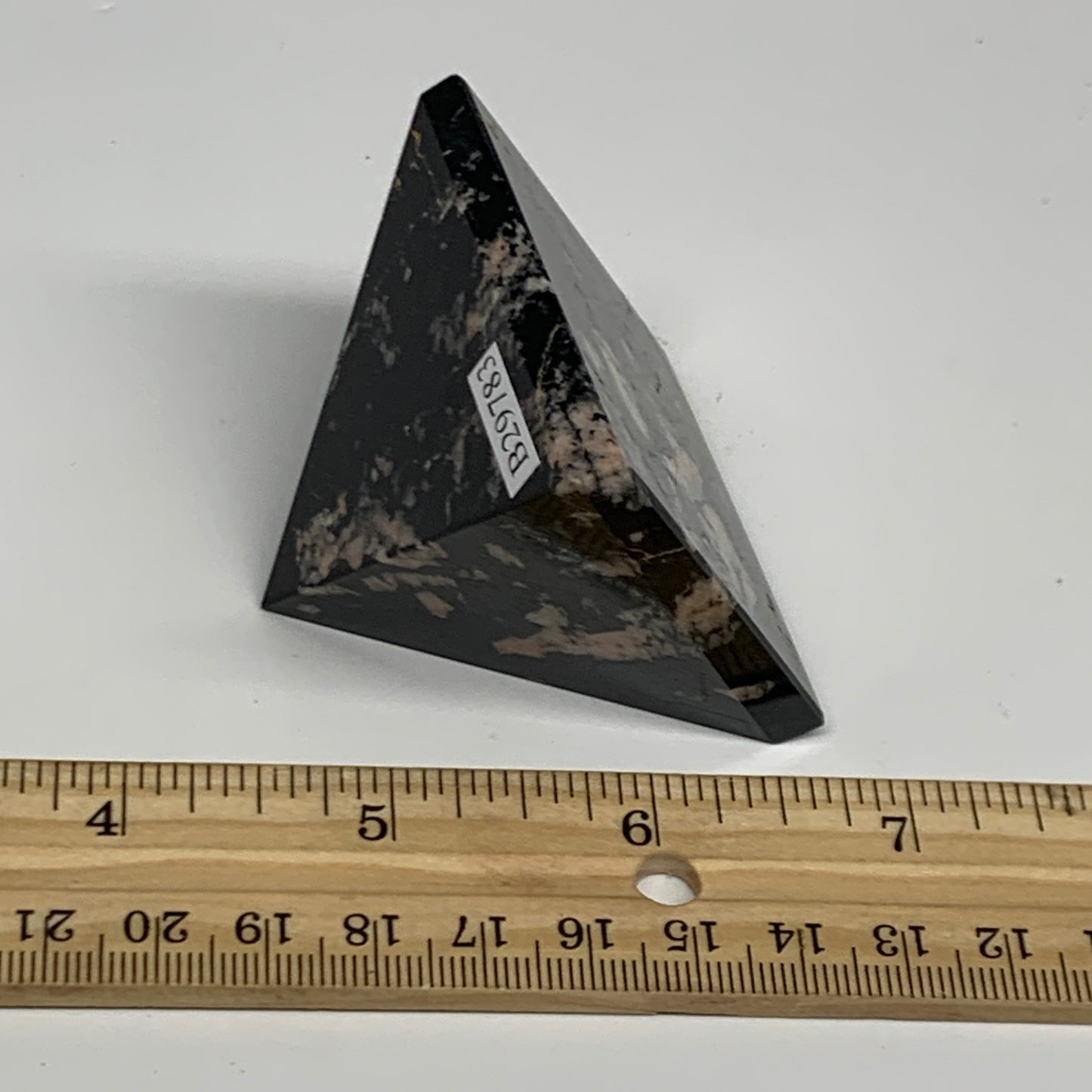 150g, 1.8"x2.1", Black Tourmaline Pyramid Gemstone,Healing Crystal, B29783