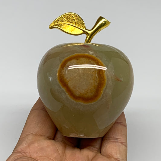 359.9g, 2.3"x2.4" Natural Green Onyx Apple Gemstone from Afghanistan, B31987