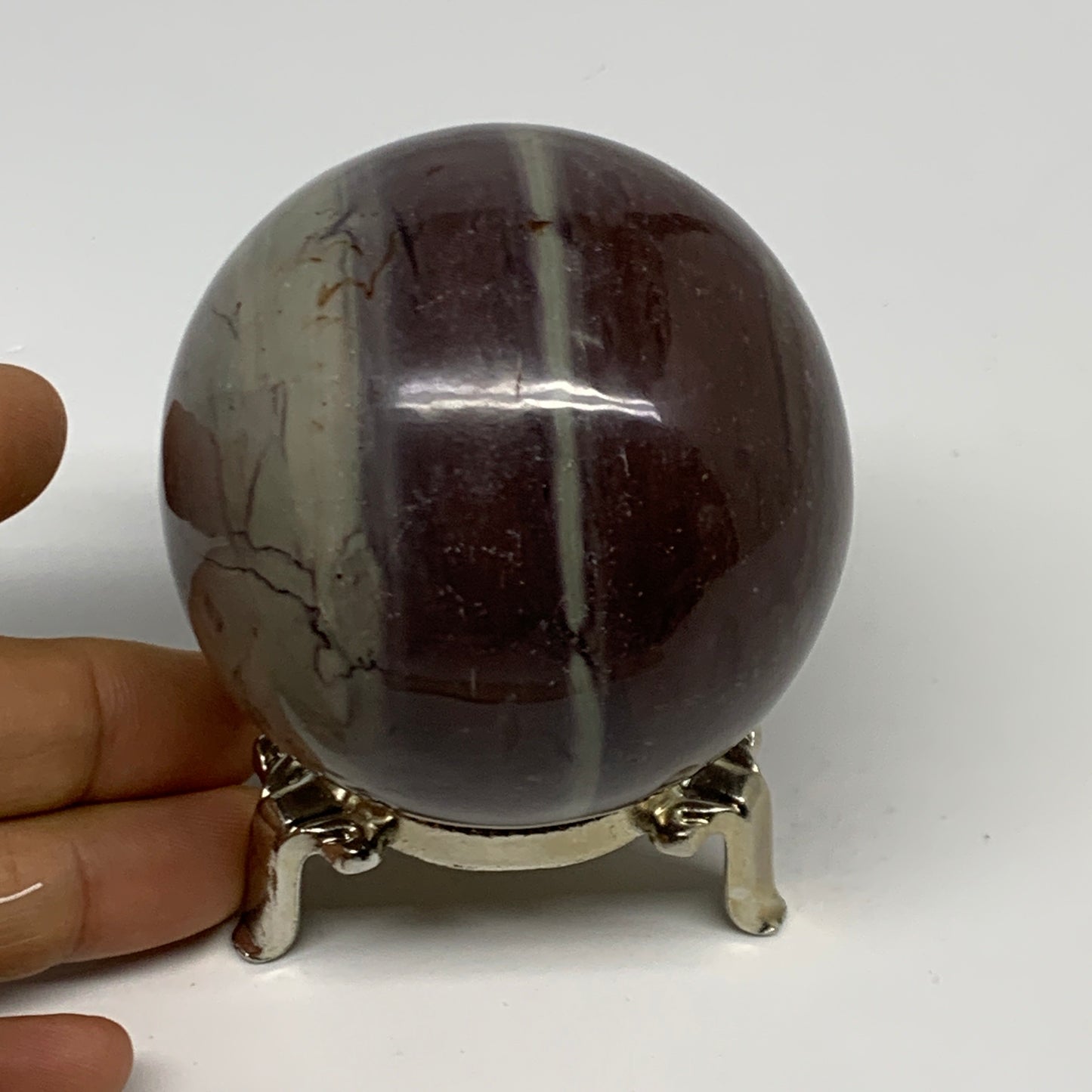 0.825 lbs, 2.5"(63mm) Red Jasper Sphere Gemstone,Healing Crystal, B29812