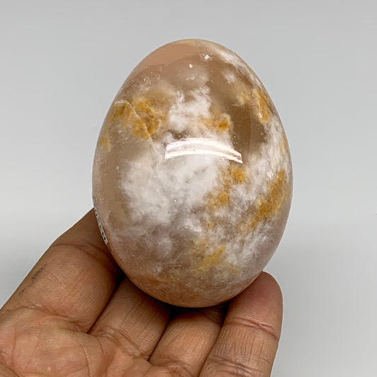 244g, 2.6"x2" Natural Green Onyx Egg Gemstone Mineral, from Pakistan, B32021
