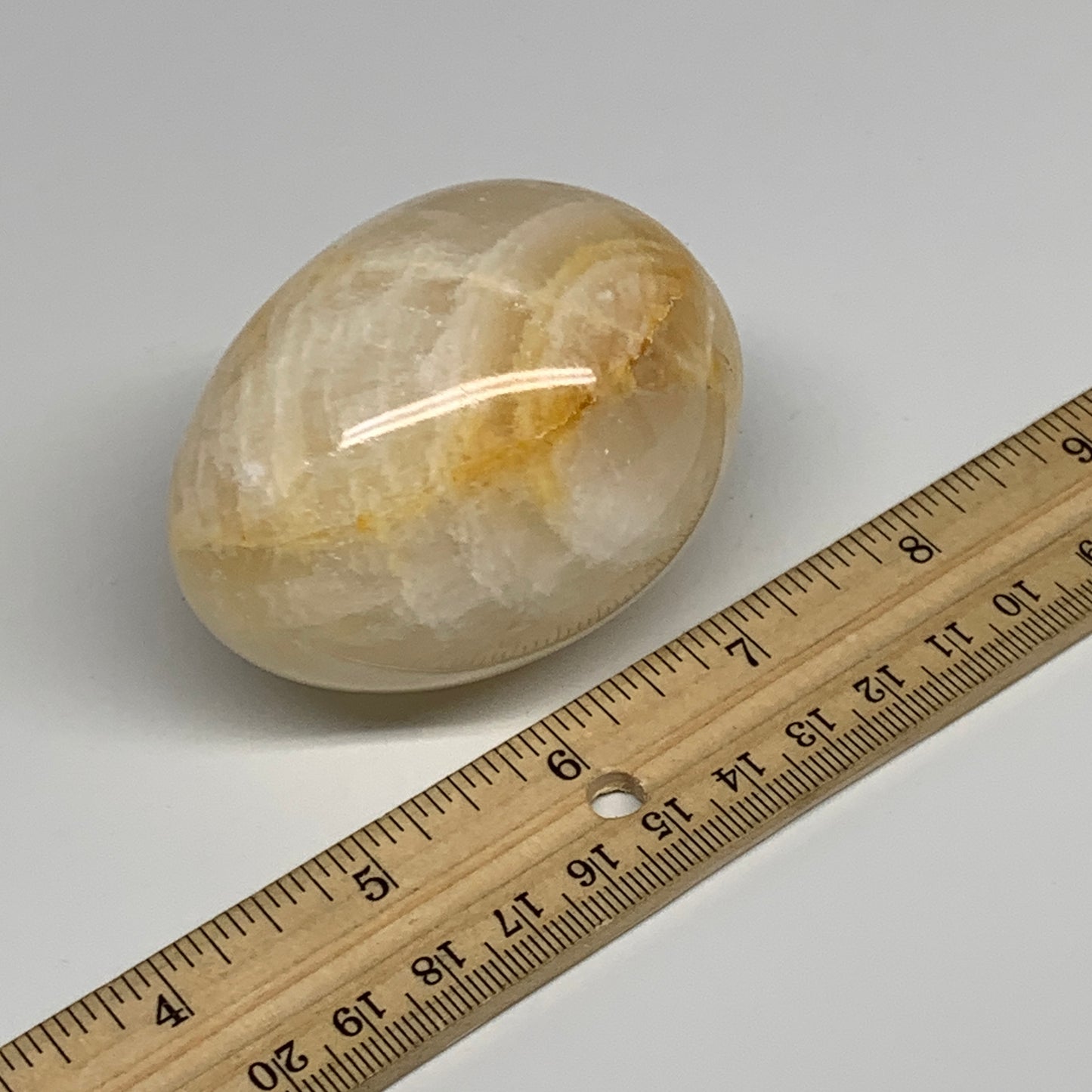 254g, 2.7"x2" Natural Green Onyx Egg Gemstone Mineral, from Pakistan, B32026