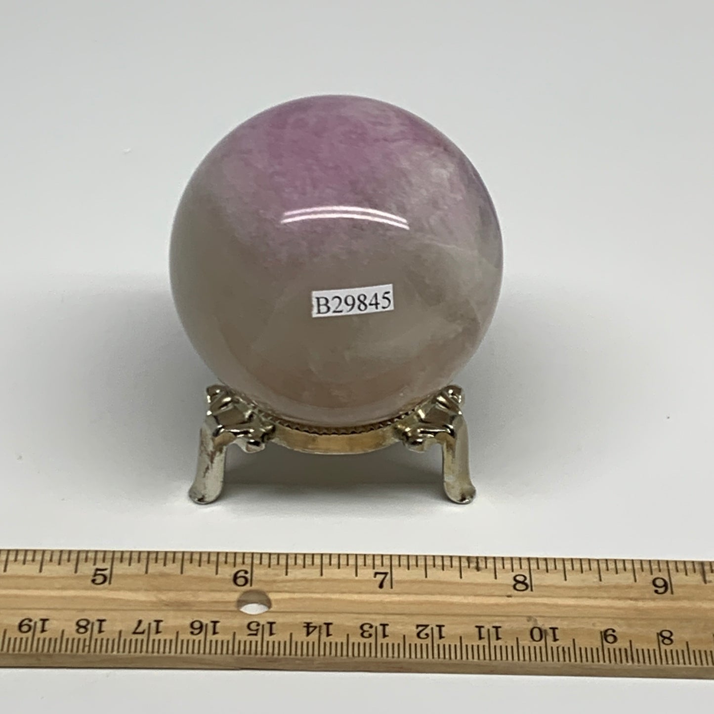 376.3g, 2.4"(61mm) Natural Fluorite Sphere Ball Gemstone Crystal, B29845