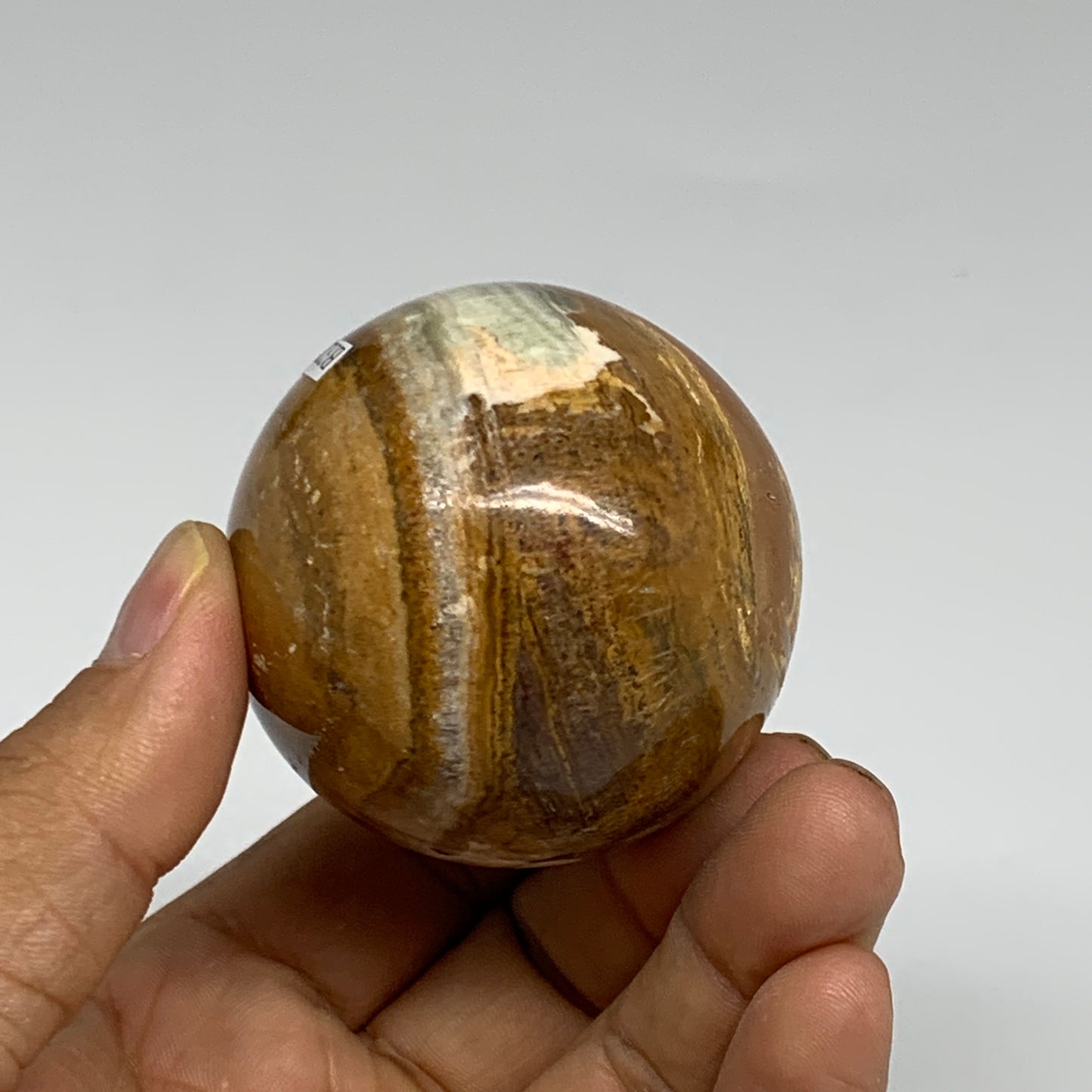 249g, 2.8"x2" Natural Green Onyx Egg Gemstone Mineral, from Pakistan, B32037