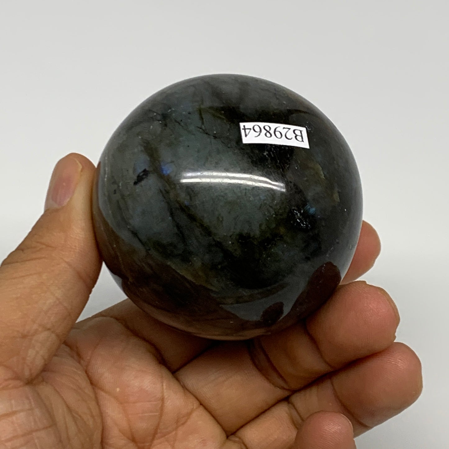 261.9g, 2.3"(57mm), Labradorite Sphere Gemstone,Crystal @Madagascar, B29864