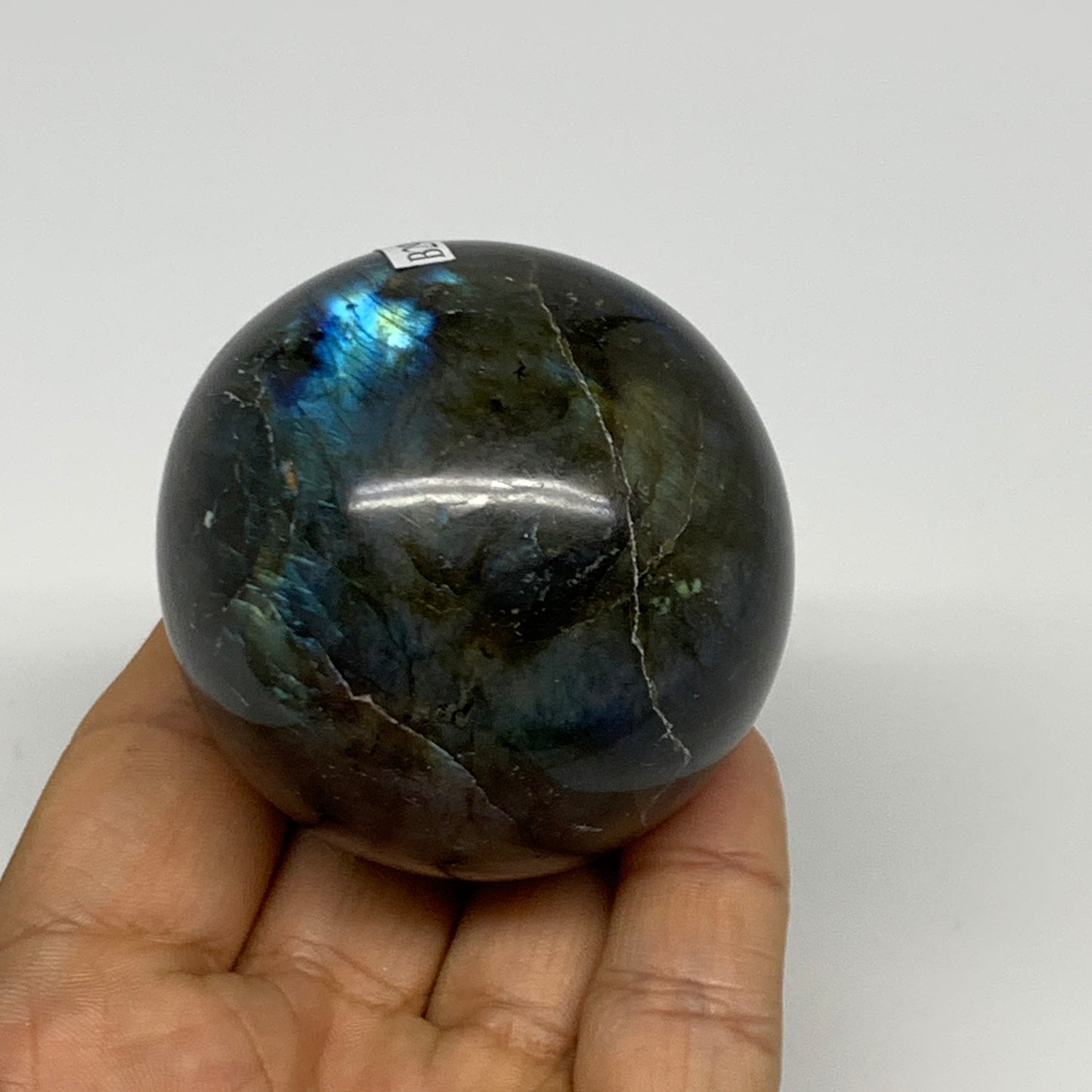 239.2g, 2.1"(54mm), Labradorite Sphere Gemstone,Crystal @Madagascar, B29867