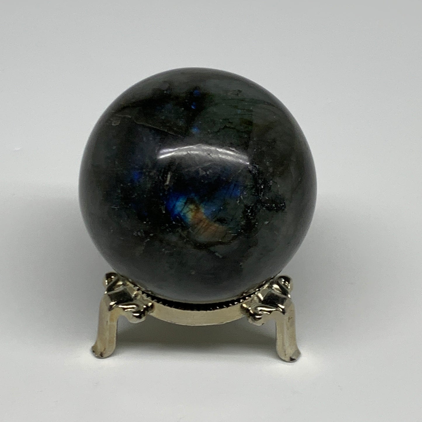 295.3g, 2.3"(59mm), Labradorite Sphere Gemstone,Crystal @Madagascar, B29868