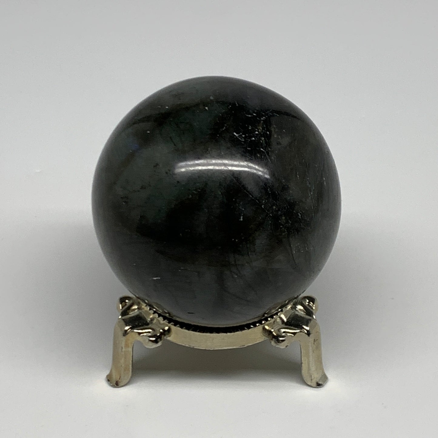 295.3g, 2.3"(59mm), Labradorite Sphere Gemstone,Crystal @Madagascar, B29868