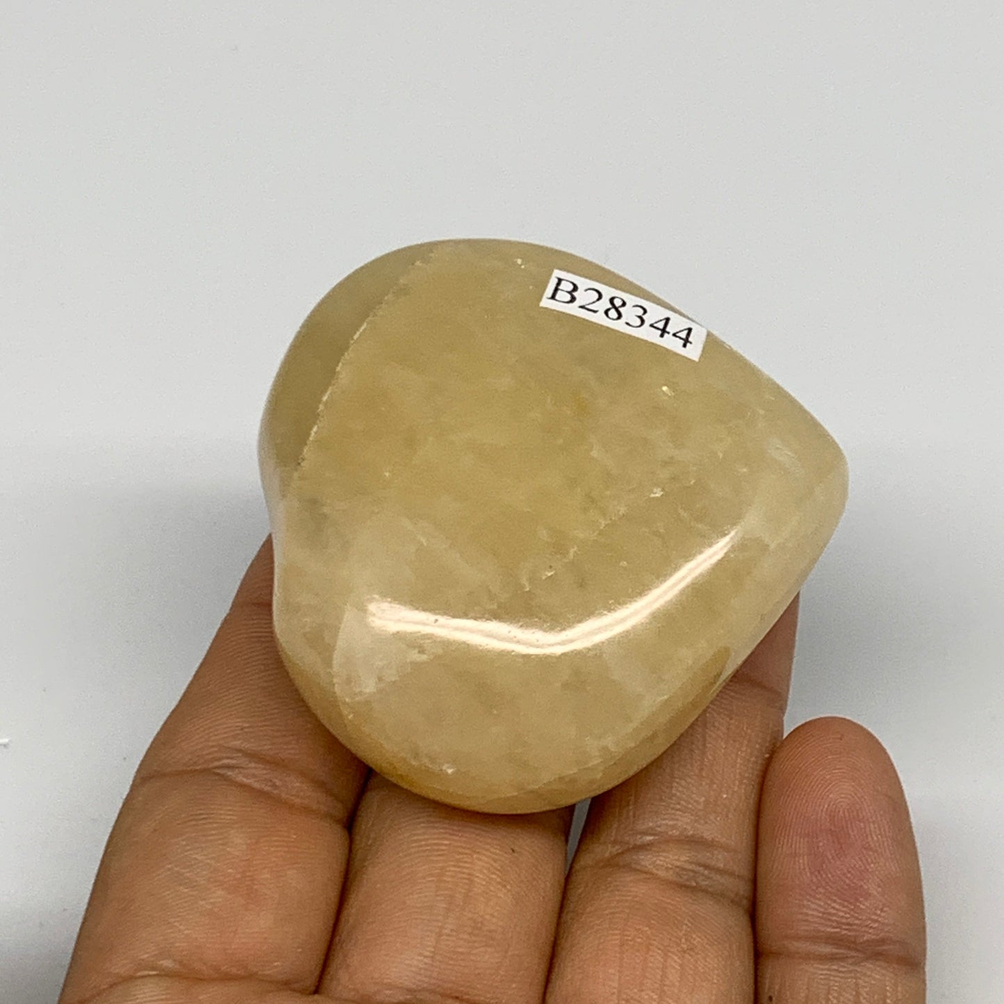 95.1g,2"x2"x0.9" Natural Yellow Aventurine Heart Crystal Stone @India, B28344