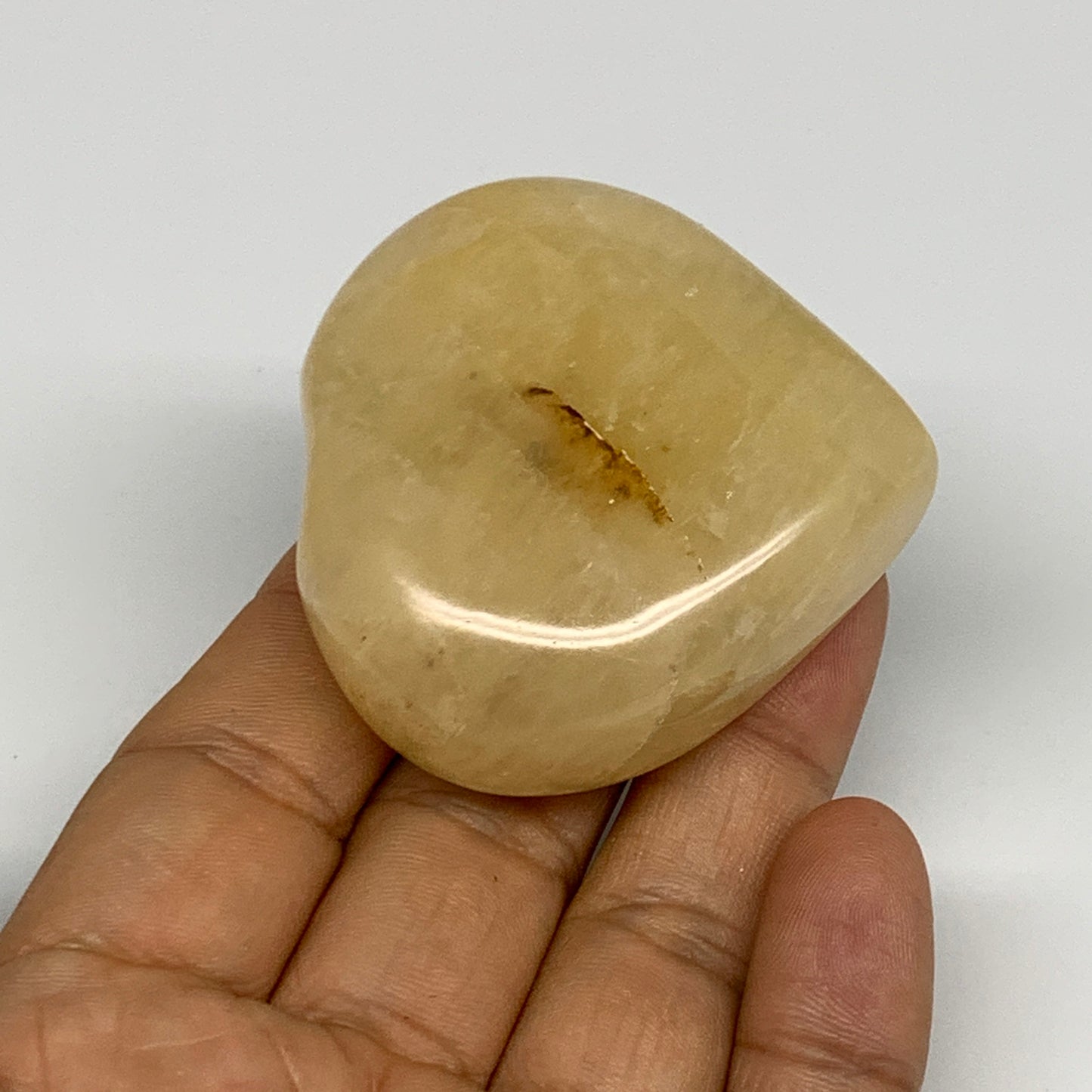 95.1g,2"x2"x0.9" Natural Yellow Aventurine Heart Crystal Stone @India, B28344